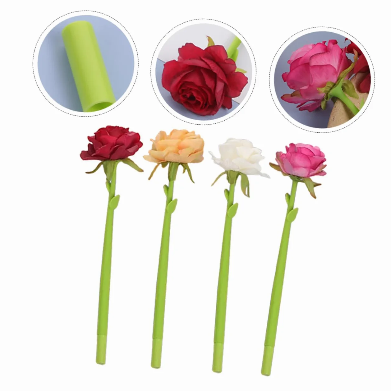 VILLCASE 16pezzi Penne Gel Rosa Design Penne Romantiche Per e Scuola Realistiche Per e
