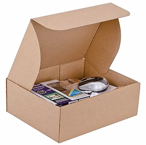 Scatole Cartone Fustellate Avana 33x25x10cm Scatoloni Imballaggio Spedizioni Cartoni Trasloco Scatoli in cartone Ondulato Leggere Solide e Resistenti - set da 10 - Made in Italy