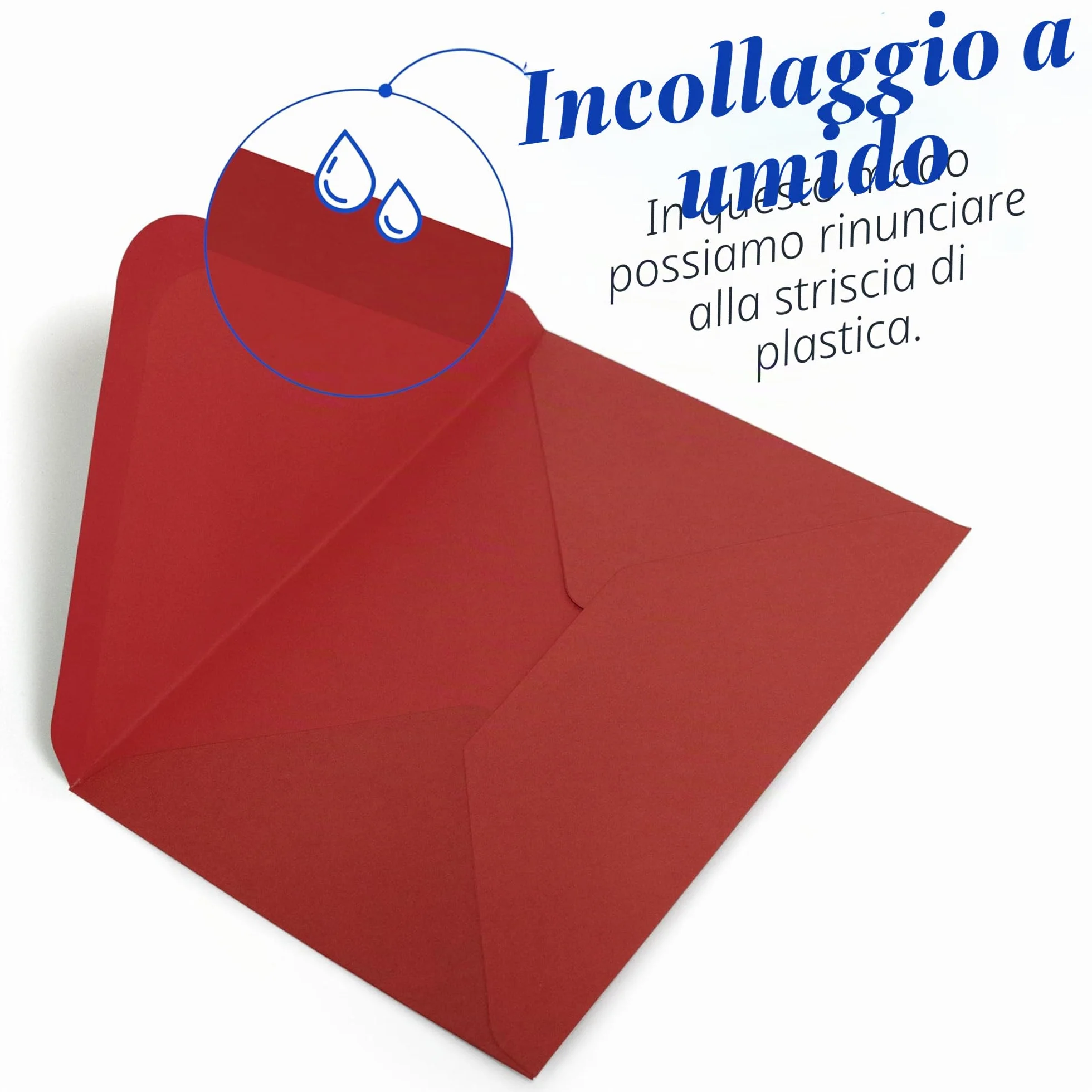 Buste di carta DIN C6 162x114 mm rosso 50 pezzi