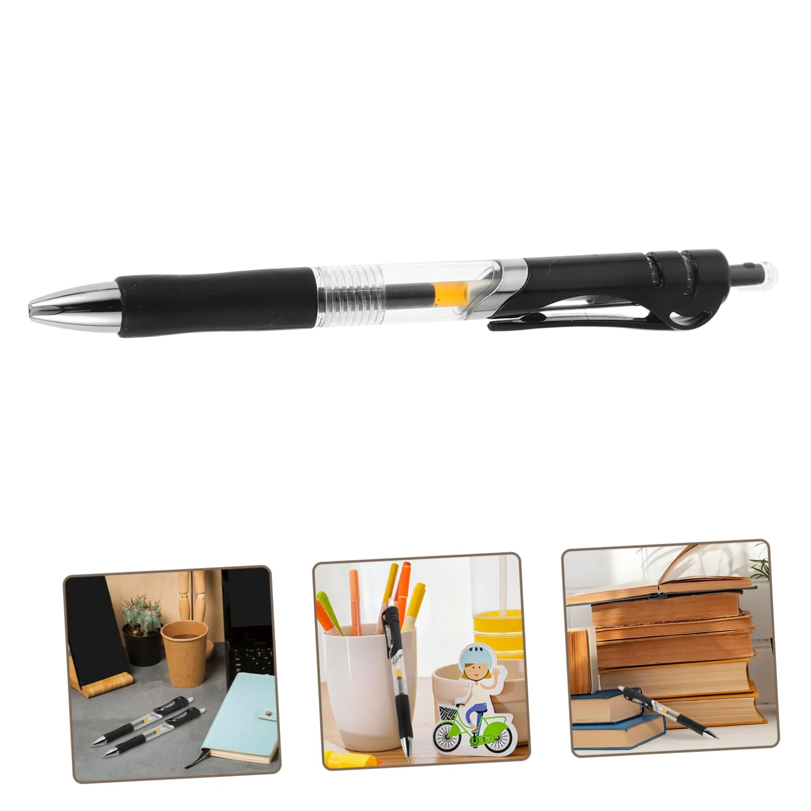 HOMSFOU Penna Gel 0, 5mm Nera 50 Pezzi in Plastica a Scatto | Scrittura Fluida, Punta Rapida Asciugatura, Impugnatura Comoda, Festa Scuola Decor
