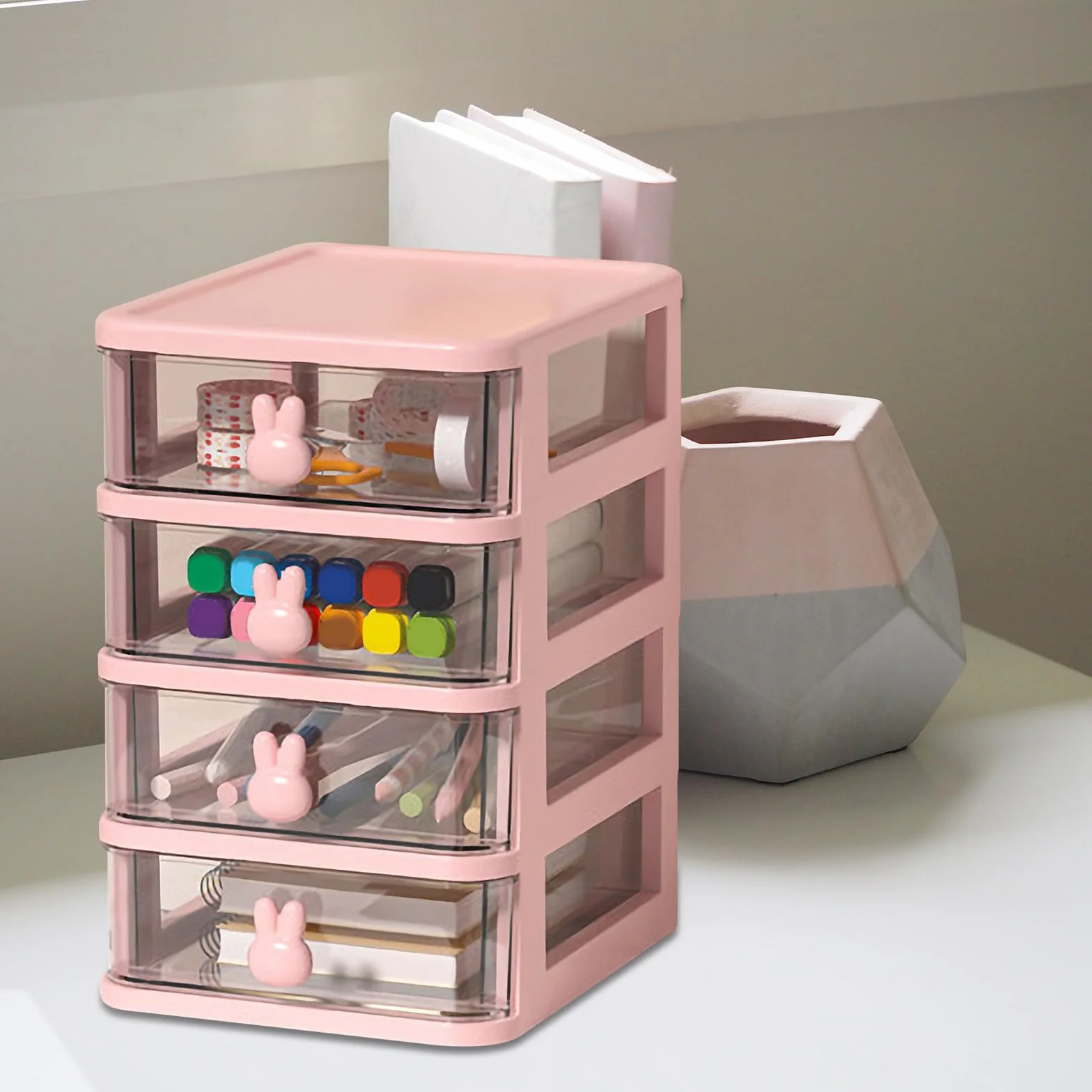 Ciieeo Scatola Da 2 Pezzi Scatola Di Immagazzinaggio Del Cassetto Custodia a Cassetto Contenitori Con Cassetti Mini Cassetti Da Scrivania Ufficio Cartone Animato Plastica Di File