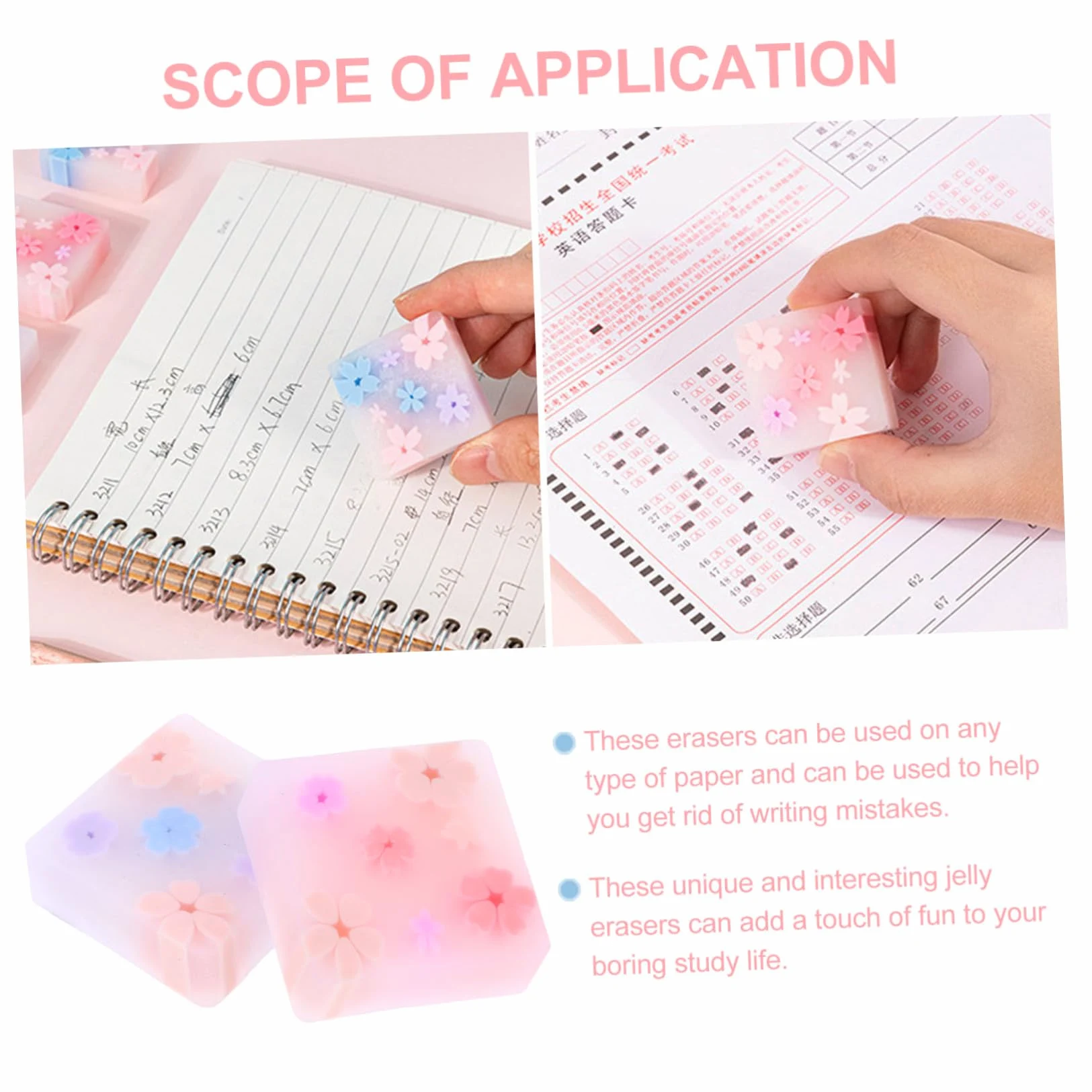 Gomme per Cancellare Jelly 32 Pezzi Tpr, Formato Scuola | Premi e Regalo per Back To School Party, Accessorio per Scrittura, Small Jelly Erasers