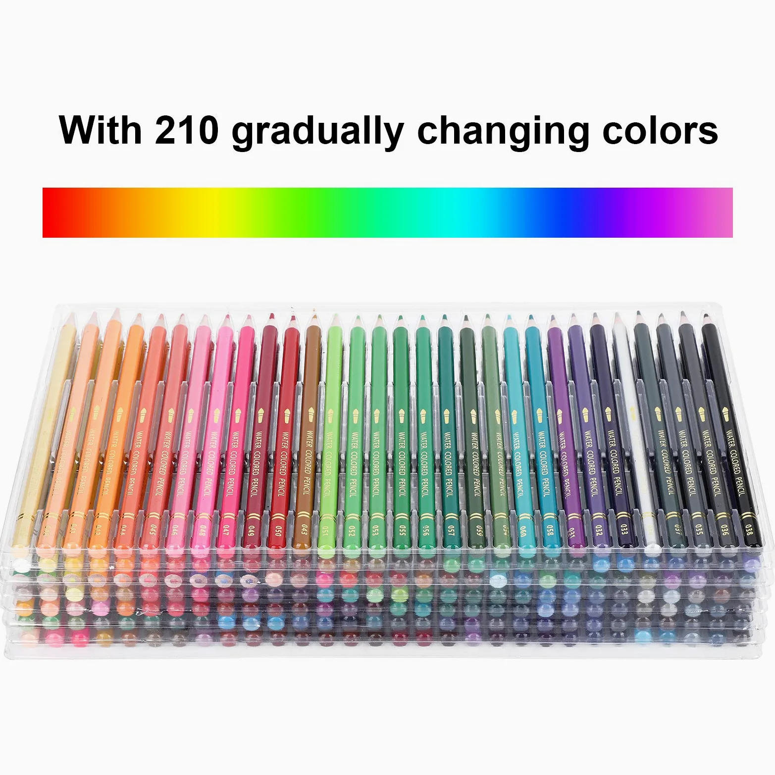 Set di Matite Acquerellabili da 210 Colori con Vassoio in PET Premium per Libri da Colorare per Adulti, Schizzi e Articoli per il Disegno Artistico