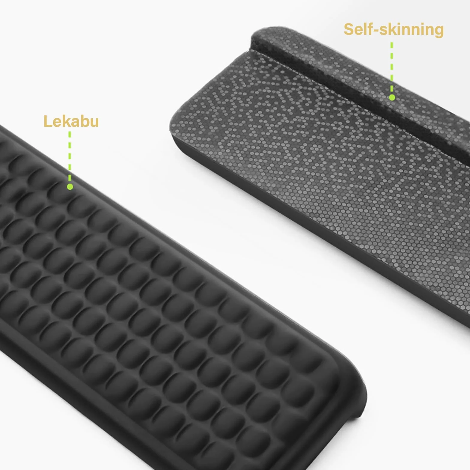 Set di 2 poggiapolsi ergonomici a forma di L, memory foam, antiscivolo, 30 x 10 cm