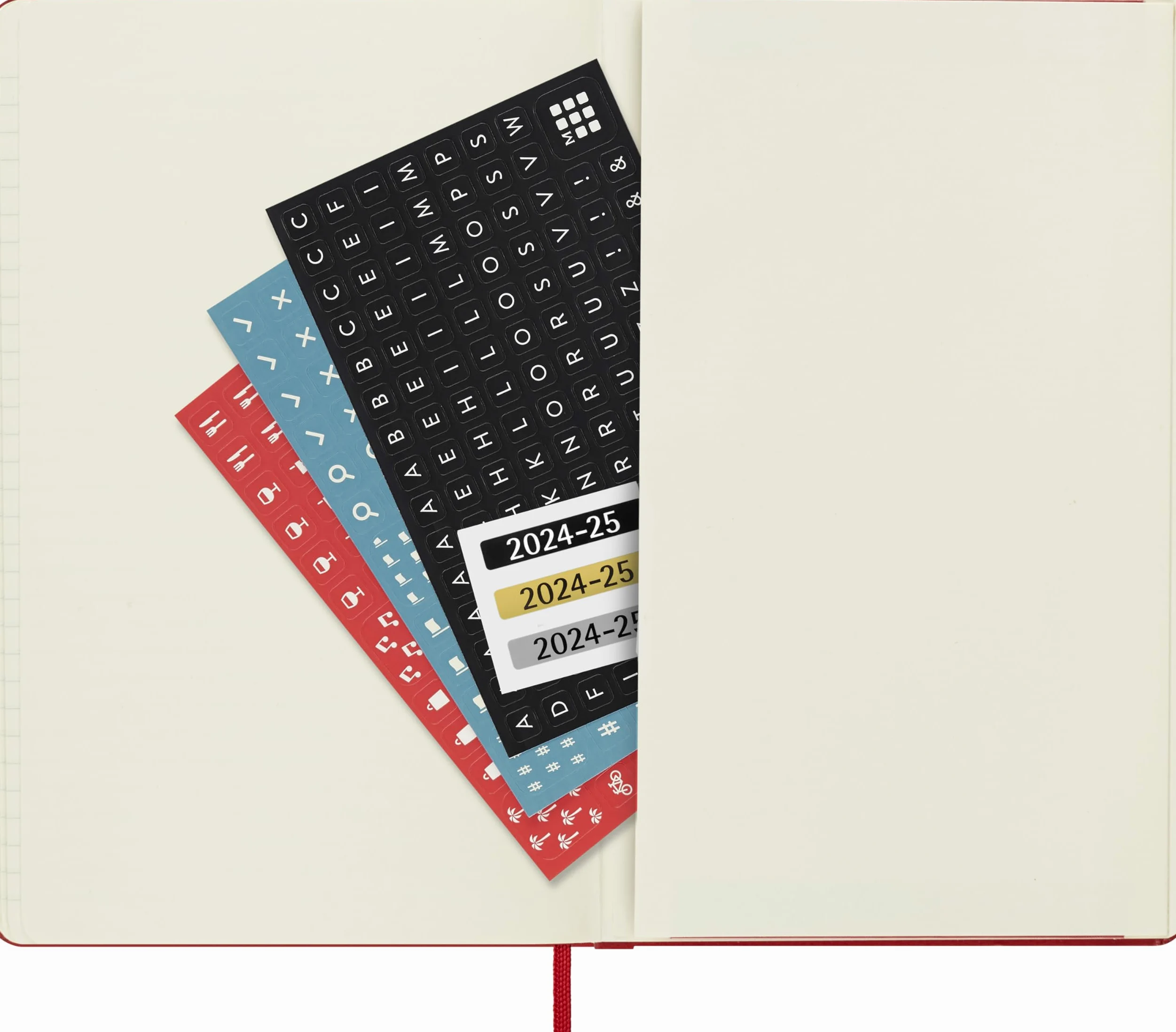 Moleskine Weekly Planner 2024-2025, Agenda Settimanale 18 Mesi 2025 Con Spazio Per Note, Con Copertina Rigida e Chiusura Elastica, Formato Large 13 x 21 cm, Colore Rosso Scarlatto