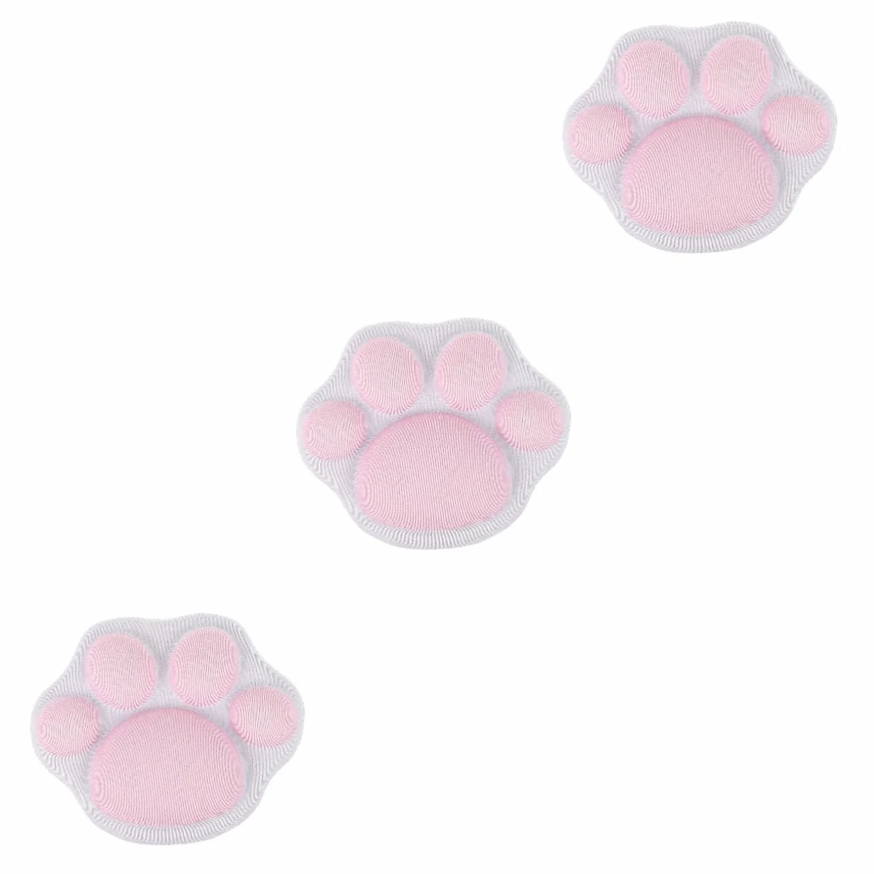 NUOBESTY 3pezzi Poggiapolsi Per Mouse Silicone Morbido Forma Di Zampa Di Gatto Design Antiscivolo Per Ufficio e Home Office Carino Per Donne e Amanti Degli Animali