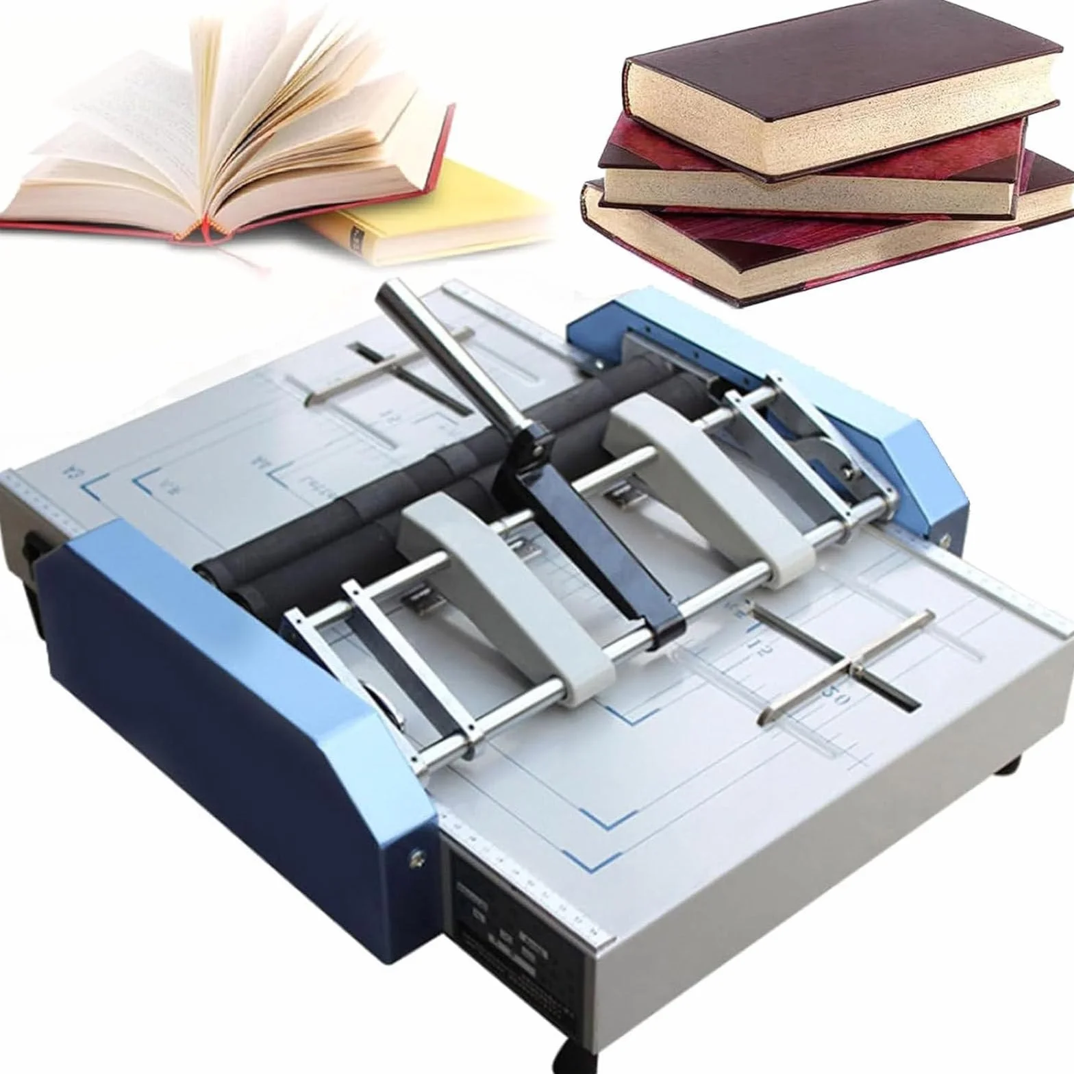 Macchina per la Creazione di Brochure/Pinzatrice Cucitrice per Brochure Formato A3 Piegatrice per Carta 2 in 1, Rilegatura di Carta A3 e Pinzatura per Brochure Pieghevoli