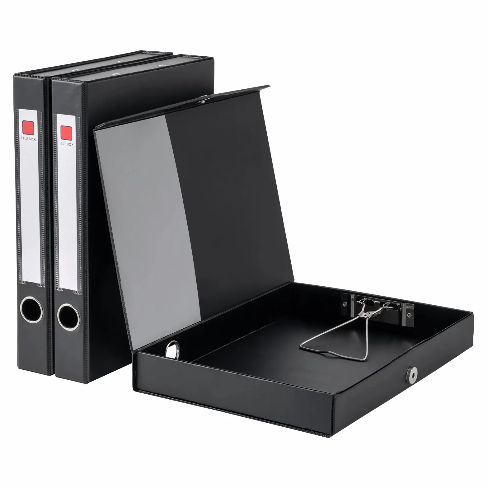 3 PCS Scatola Archivio A4 con Coperchio, Dorso da 45mm, per Ufficio | Scatola Archivio A4, Scatola per Documenti Archivio, Cartella Portaprogetti Scatole per ufficio, Scuole (Nero)