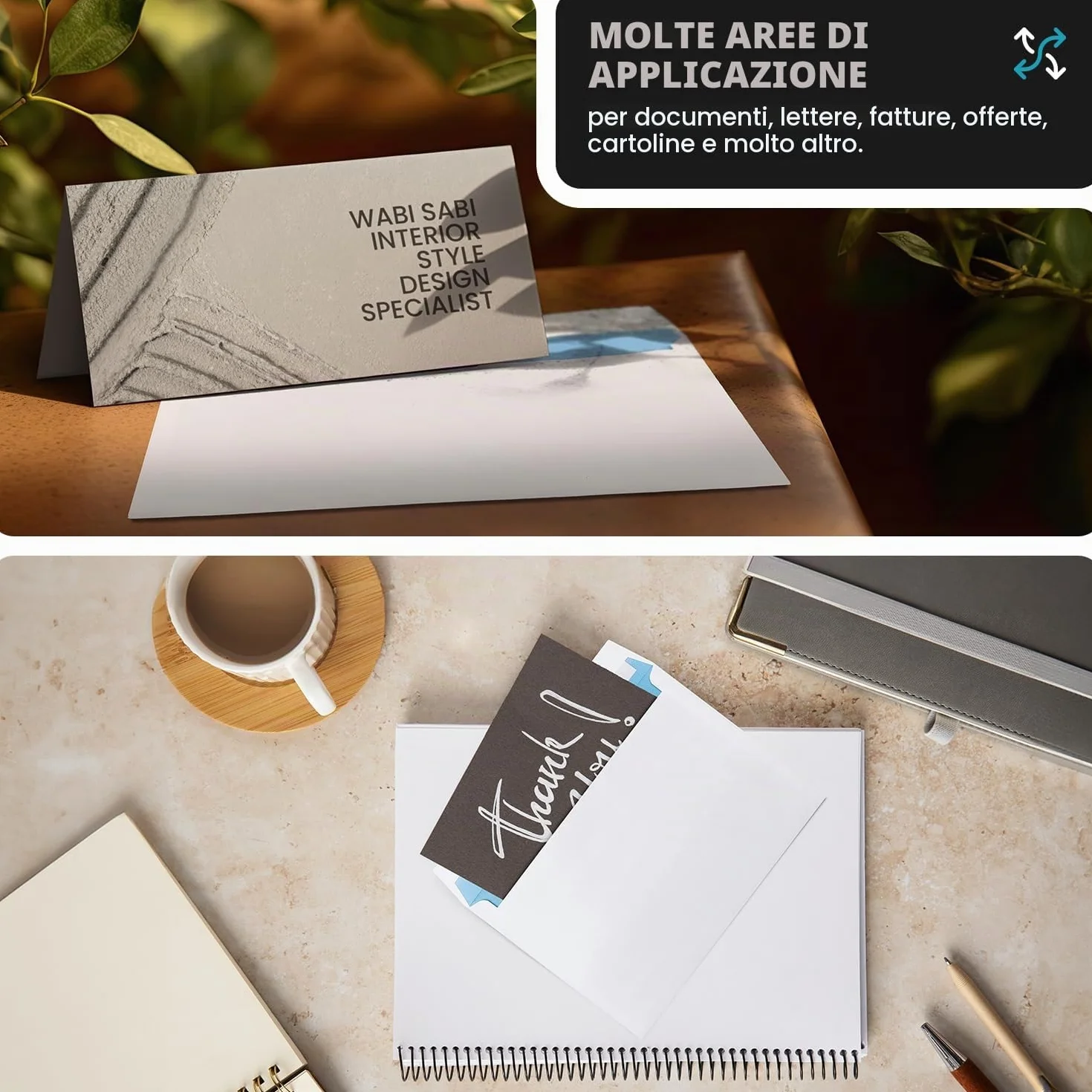 Buste commerciali americane bianche Netuno 100 pezzi formato DL 11x22 cm 90g con stampa interna blu senza finestra strip adesivo