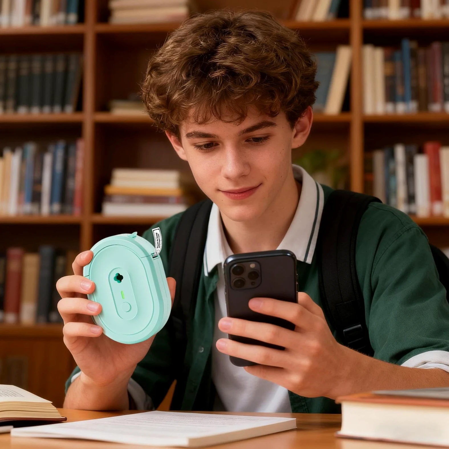 Stampante Per Etichette Di Spedizione Stampa termica portatile wireless | Stampante Per Etichette Adesive Termiche Wireless Identificazione Prodotti Ufficio Casa Scuola Cucina