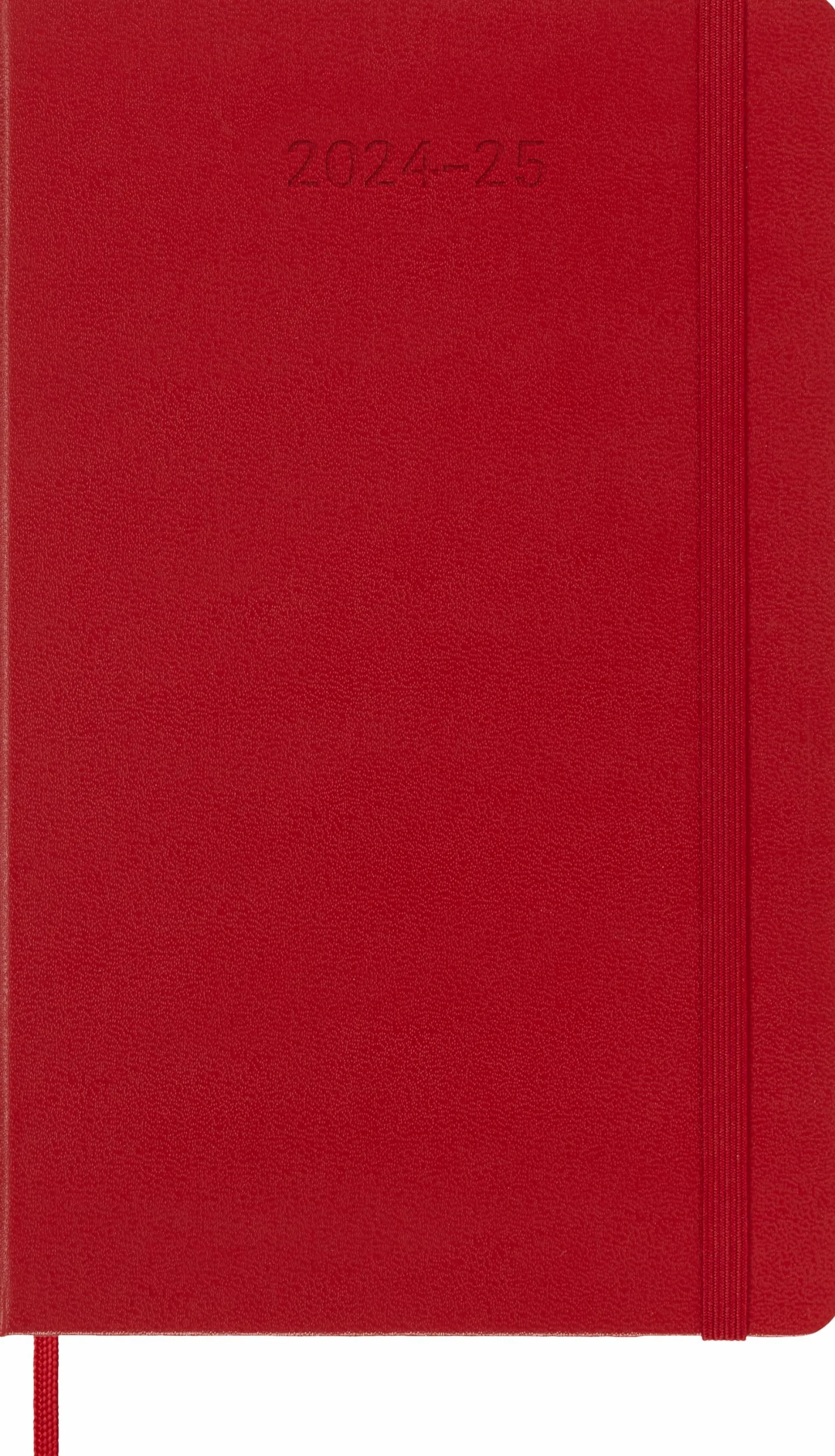 Moleskine Weekly Planner 2024-2025, Agenda Settimanale 18 Mesi 2025 Con Spazio Per Note, Con Copertina Rigida e Chiusura Elastica, Formato Large 13 x 21 cm, Colore Rosso Scarlatto