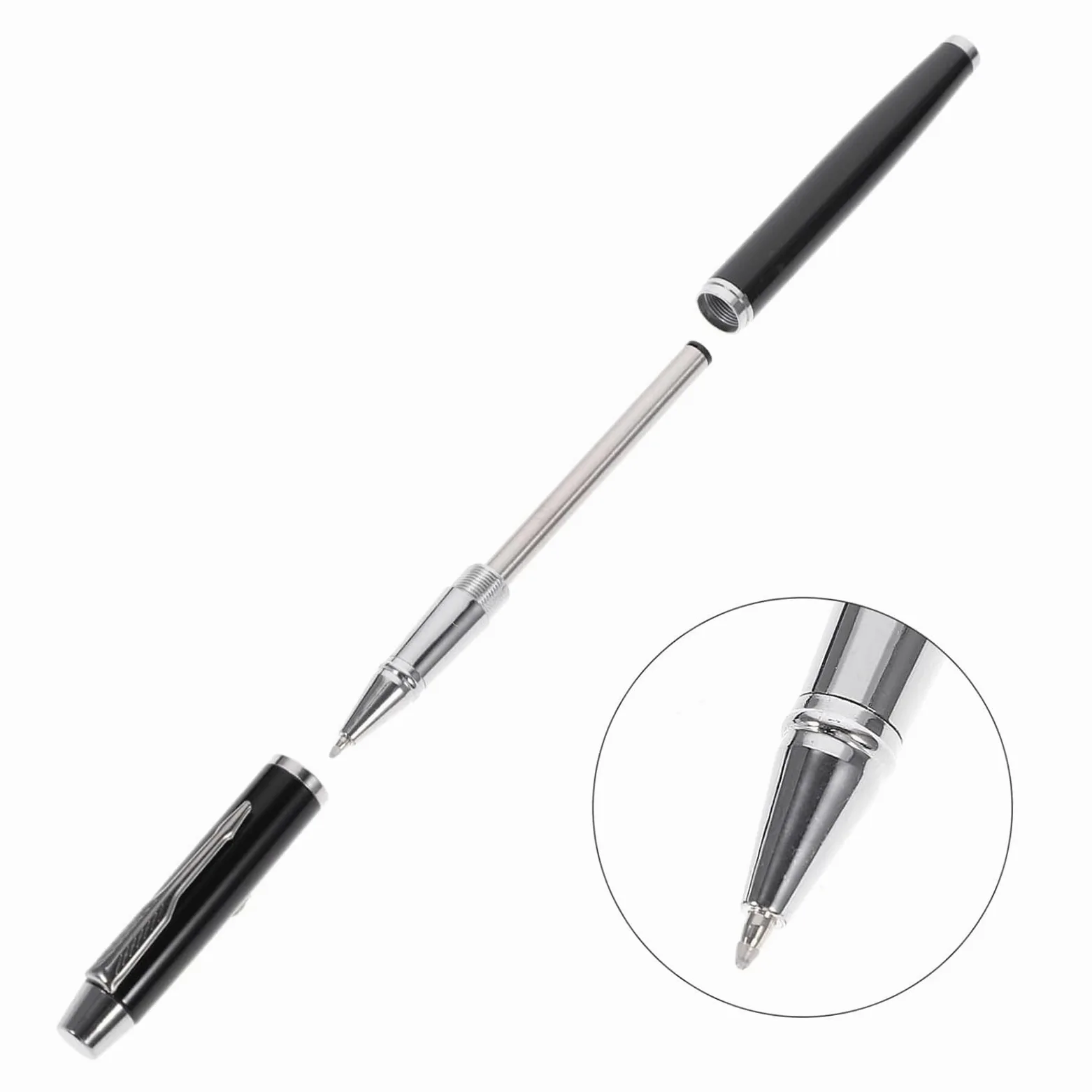 penna gel Penna a sfera in metallo con custodia, inchiostro nero, adatta for uso aziendale e in ufficio