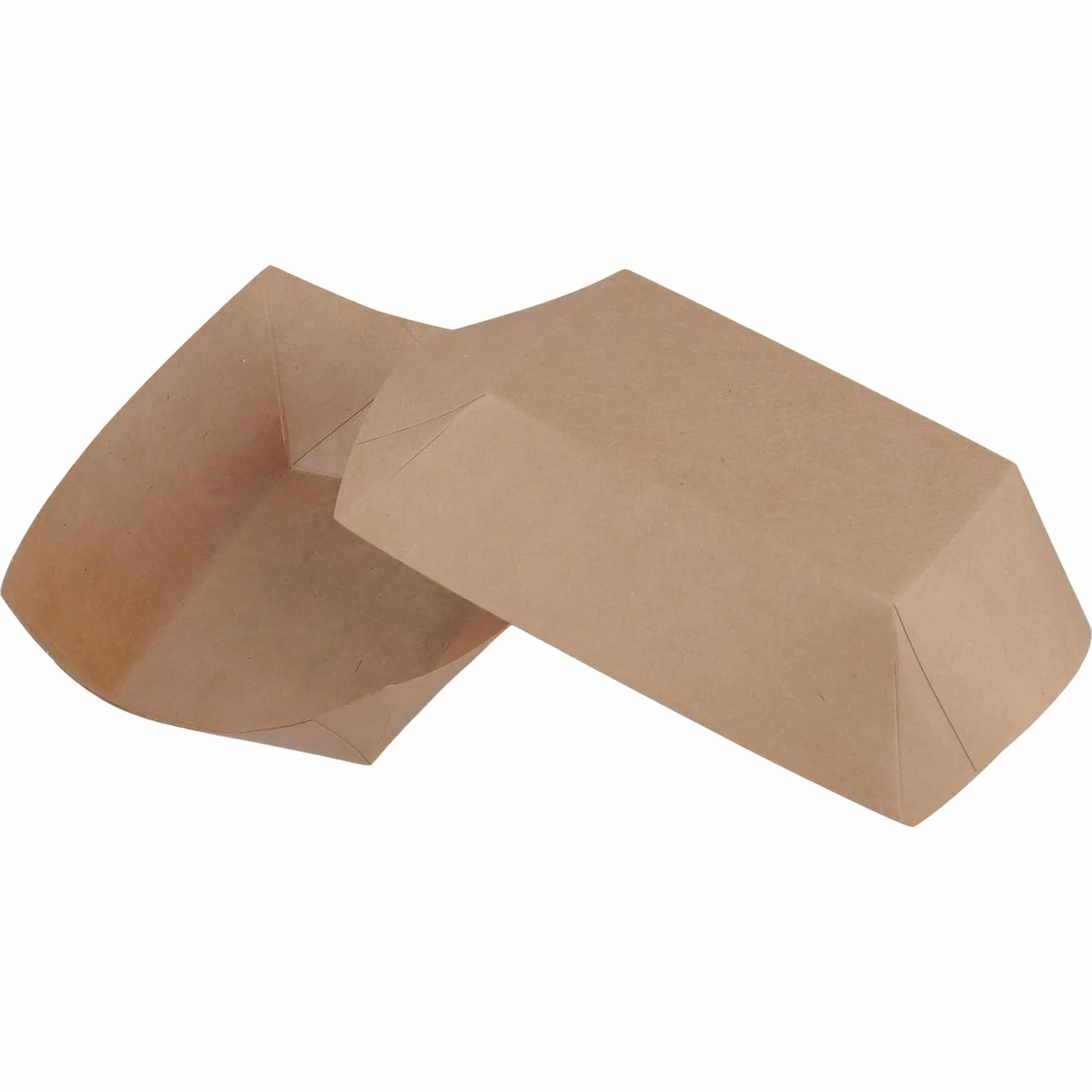 Ciotole in cartone Kraft 165 x 120 x 25 mm per patatine fritte snack finger food piatti rettangolari