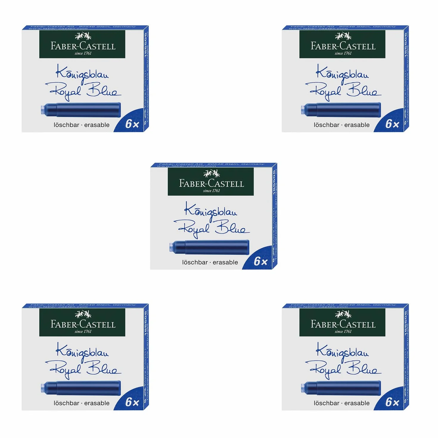 FABER-CASTELL Cartucce d'inchiostro standard blu reale 30 pezzi