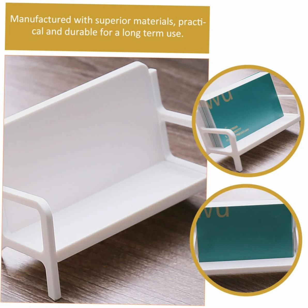 Tofficu 3 Set Di Eleganti Porta Biglietti Da Visita in Materiale Abs Espositore Per Biglietti Da Visita Per Scrivania Porta Biglietti Da Visita Multipli Organizer Per Ufficio 2 Pezzi * 3
