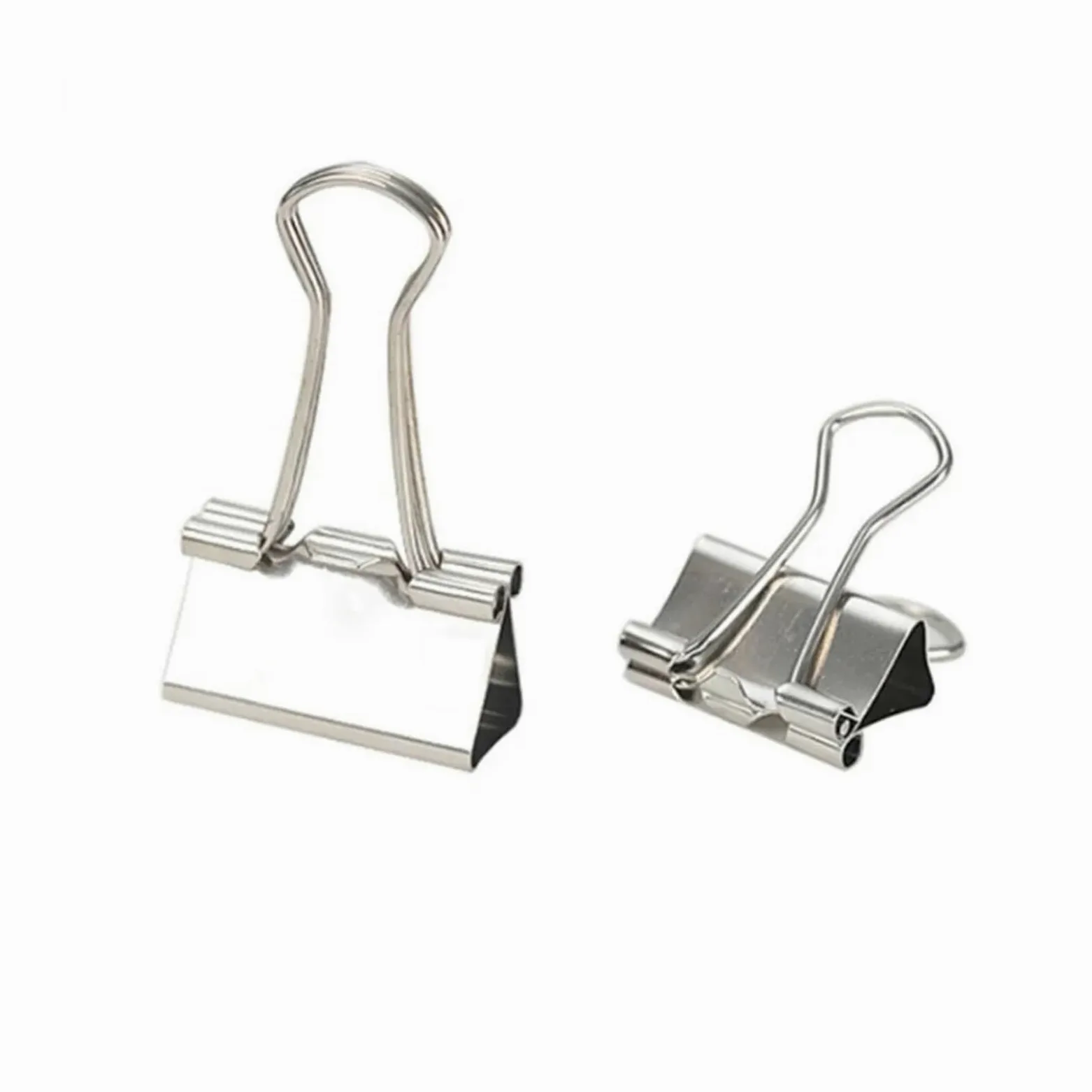 Metallo Foldback Clips Clip for carta a coda di rondine in metallo argentato da 100 pezzi | Graffetta for carta 15 19 25 32 mm Clip for raccoglitore pieghevole Morsetti con impugnatura(25mm)