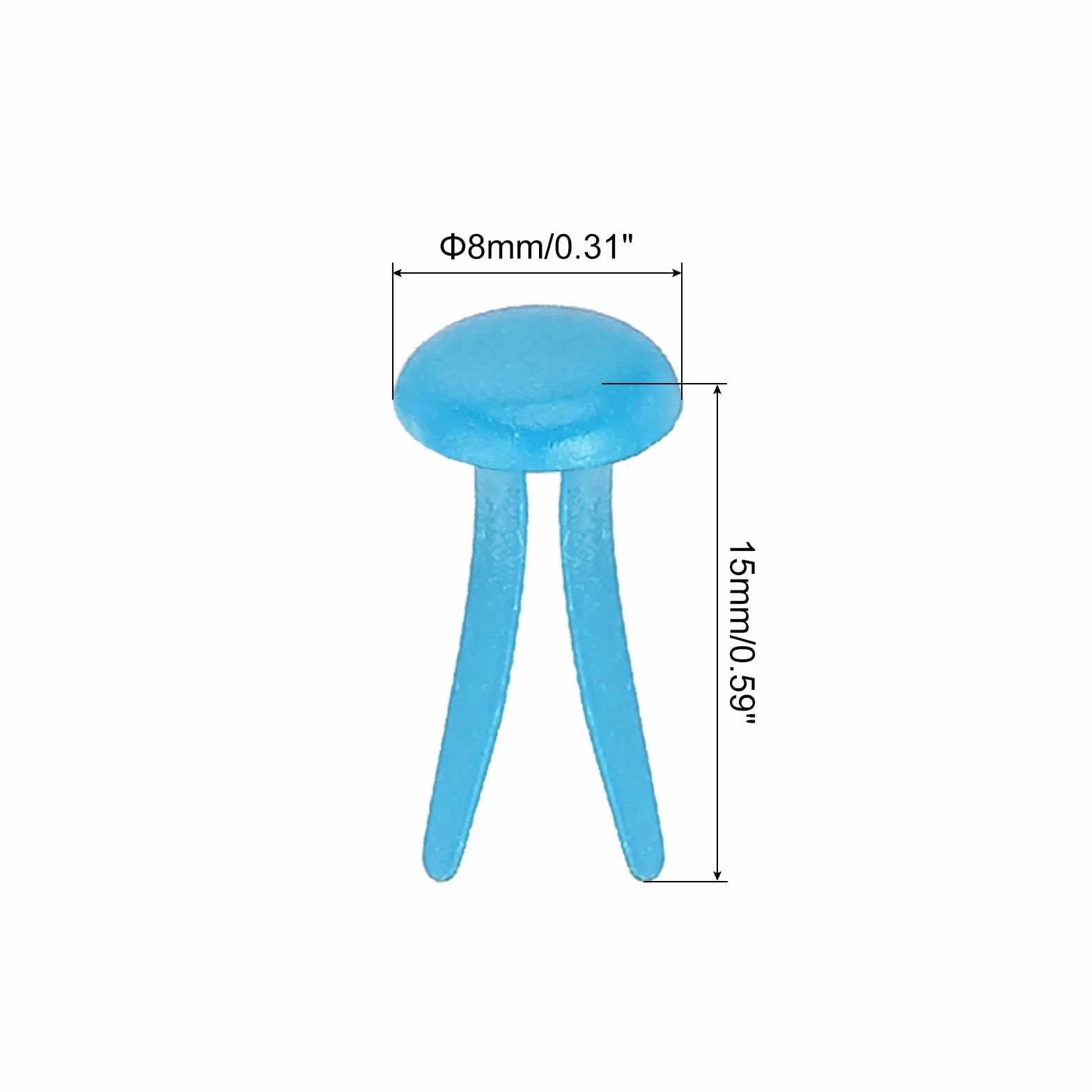 PATIKIL 100pz Fermagli Carta Ottone Testa Tonda 8x15mm Blu Do It Yourself