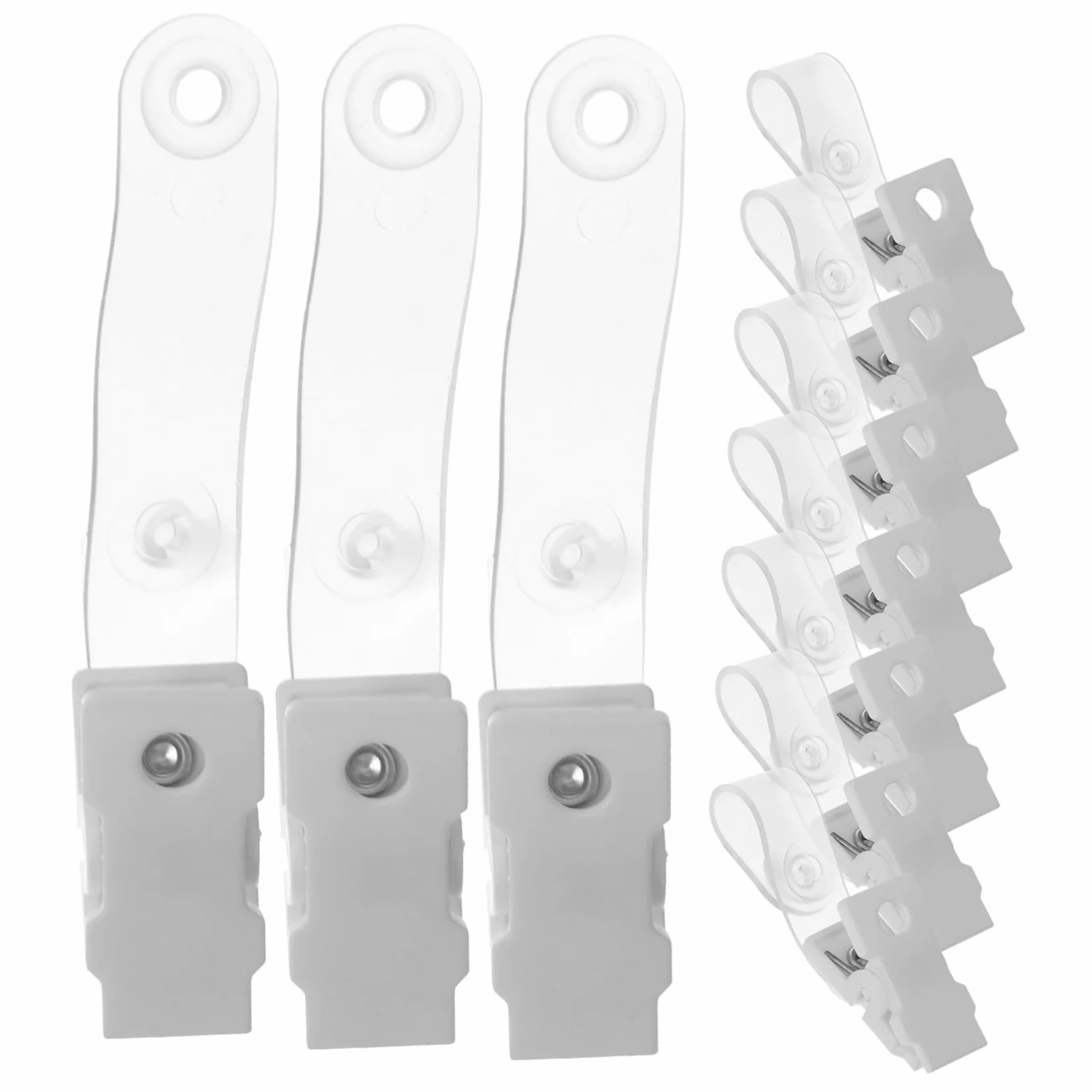 Porta Badge in Pvc Rigido con Clip Resistente e Design Semplice 100 Pezzi Porta Cartellino Identificativo per Badge da Lavoro
