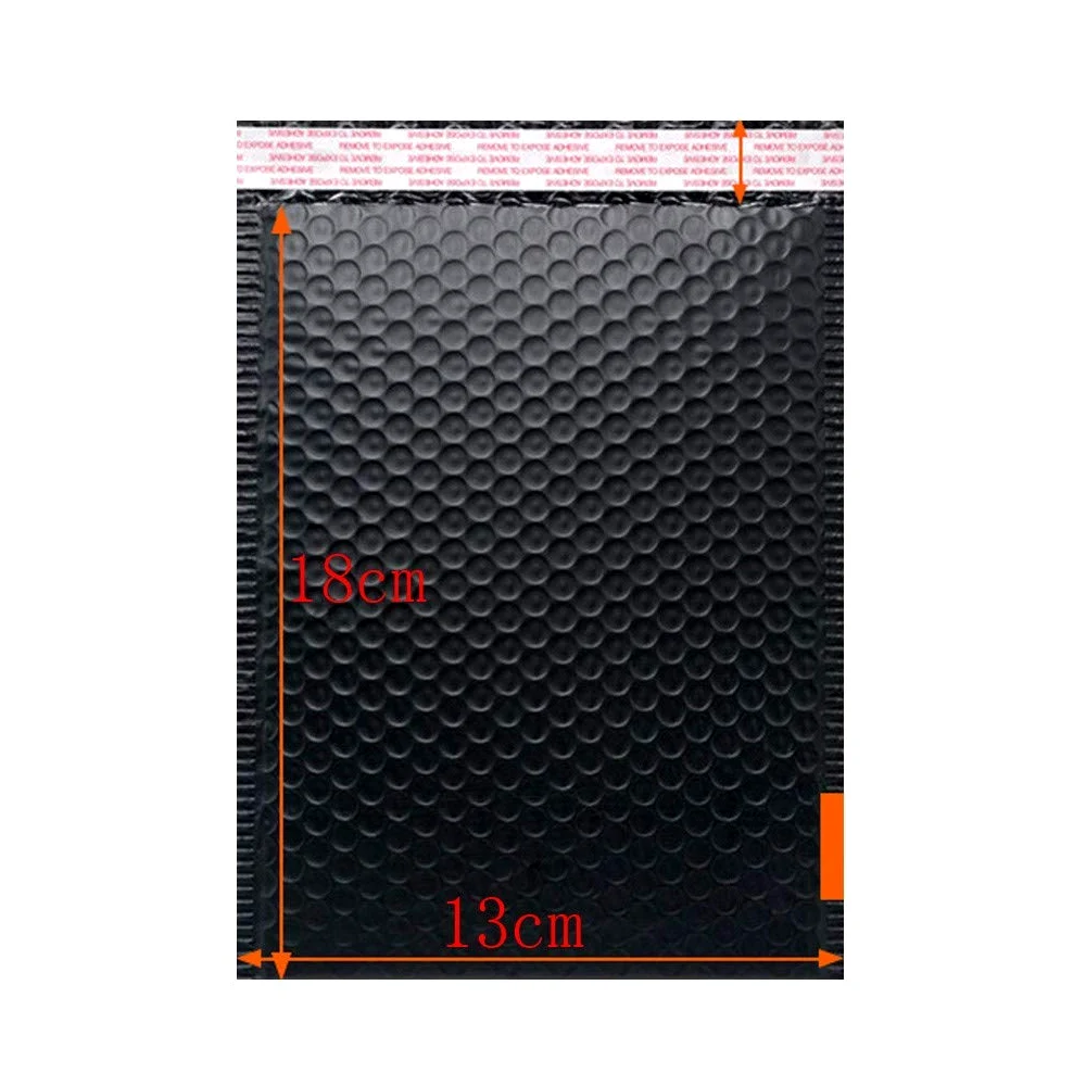 Buste Imbottite Per Spedizioni 50PCS Nero Bubble Mailer Busta opaca Busta Mailer Borse for imballaggio for affari Foderato Poly Mailer Busta autosigillante Borse for spedizione Buste Imbottite(18x23cm