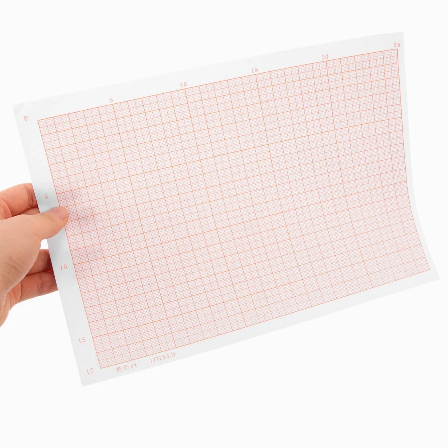 Carta da Disegno Rosa Griglia per Pittura Coordinata e Calcoli, 100 Fogli di Carta Millimetrata Portatile per Studenti e Architetti