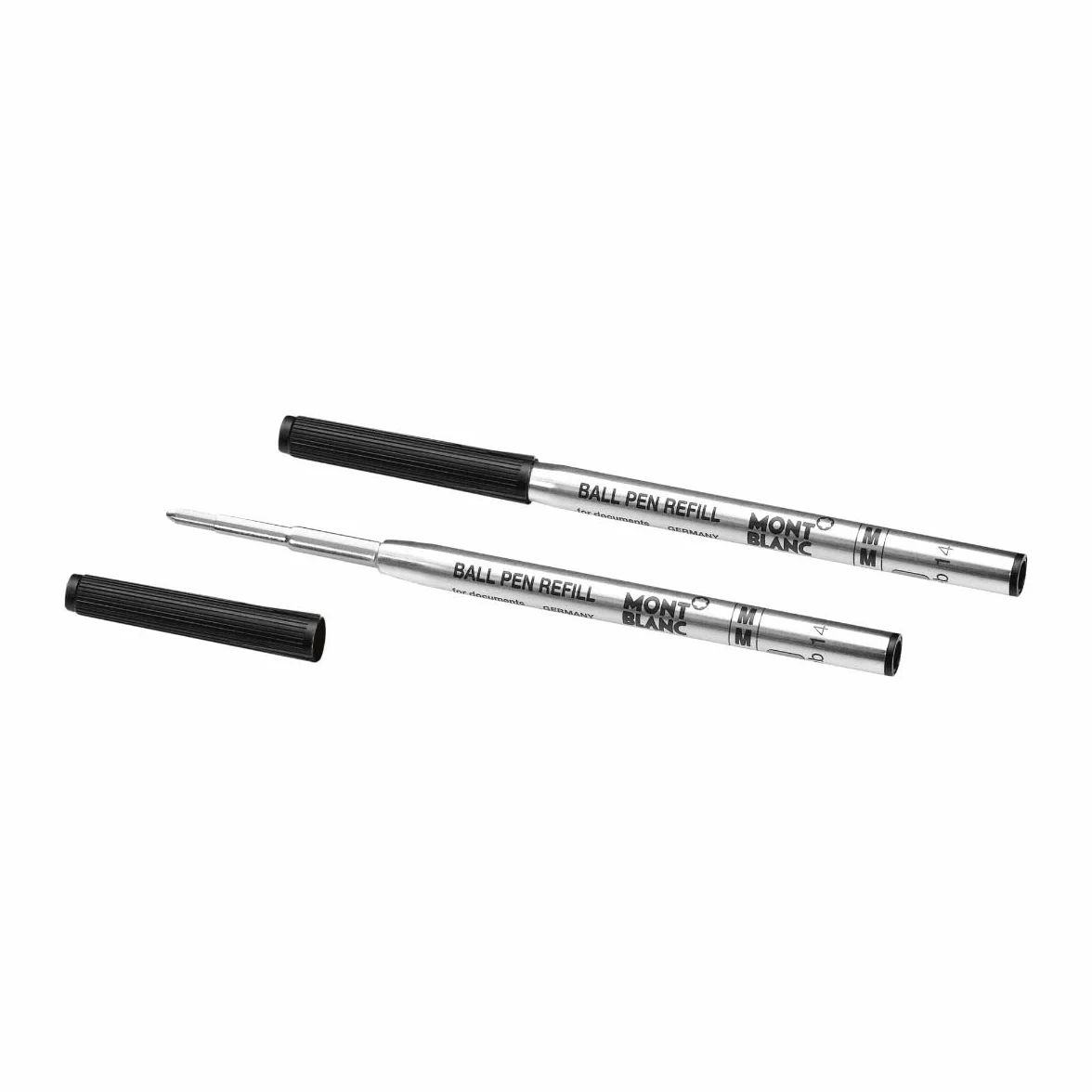 Montblanc 128211 Refill per penna a sfera medi, Nero (Mistery Black), Confezione da 2