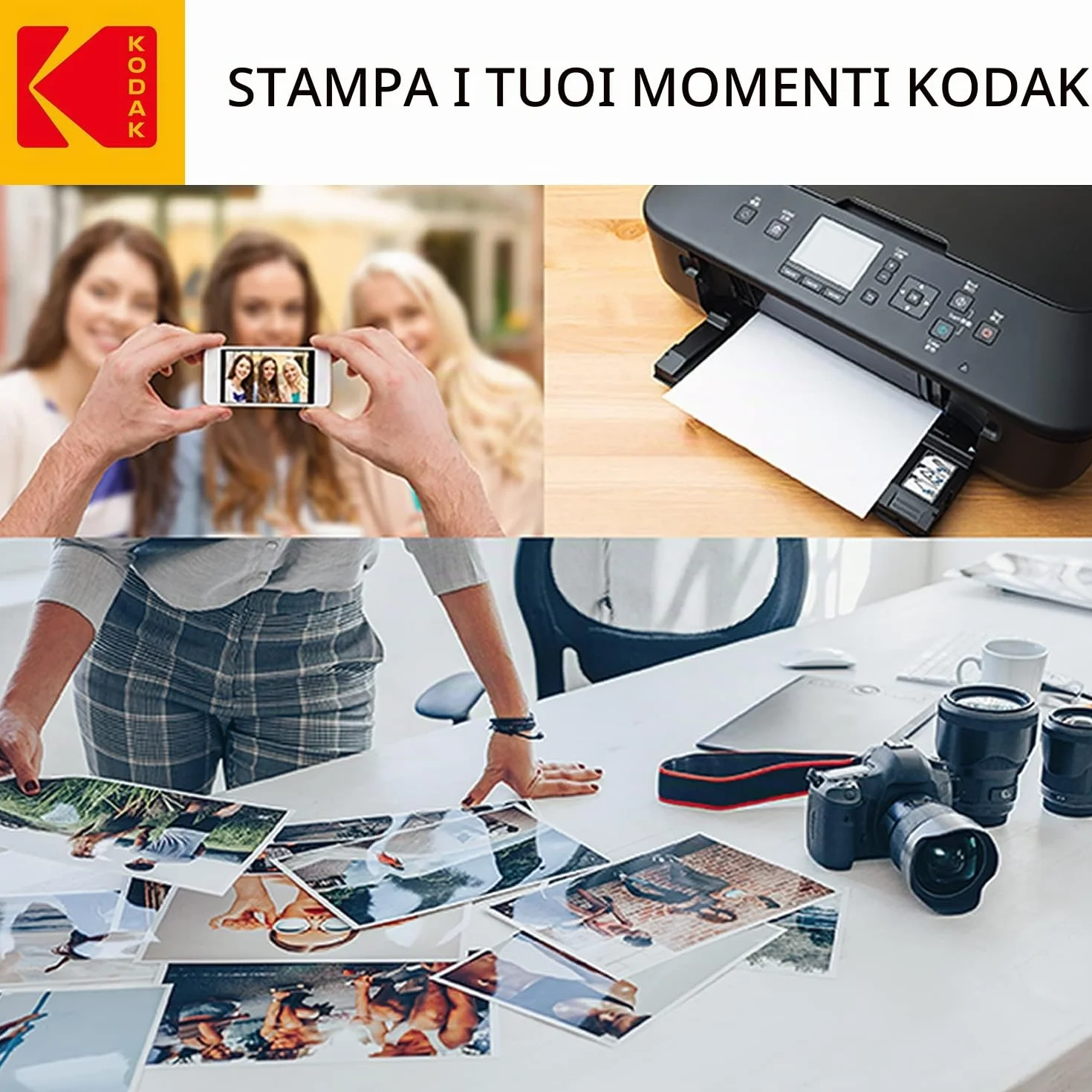 KODAK Picture Paper Carta Fotografica Lucida A6 10x15 cm 230g/m² Confezione da 100 Fogli