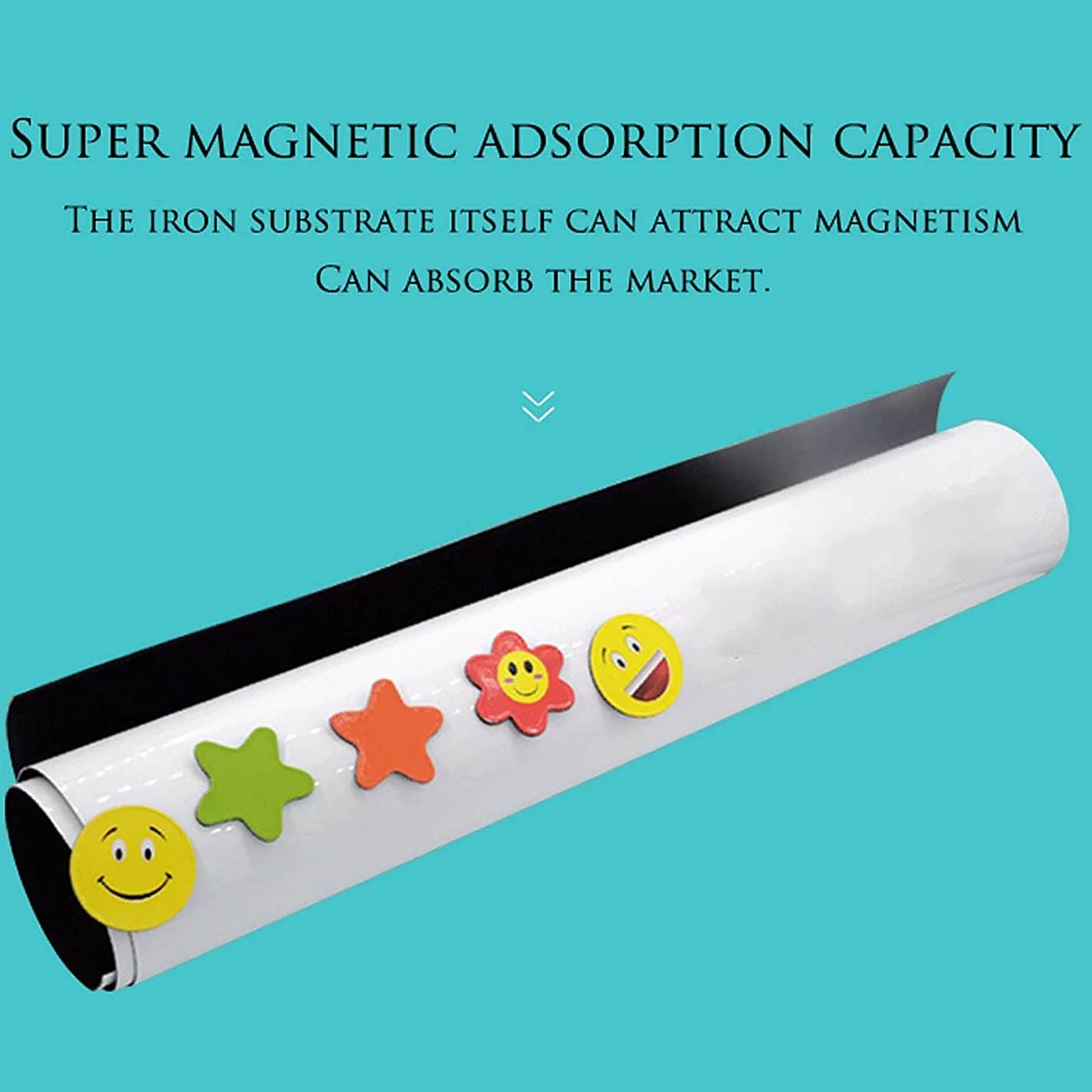 Carta autoadesiva per lavagna bianca- Carta da contatto magnetica for lavagna cancellabile a secco, dimensioni multiple(60x120cm)