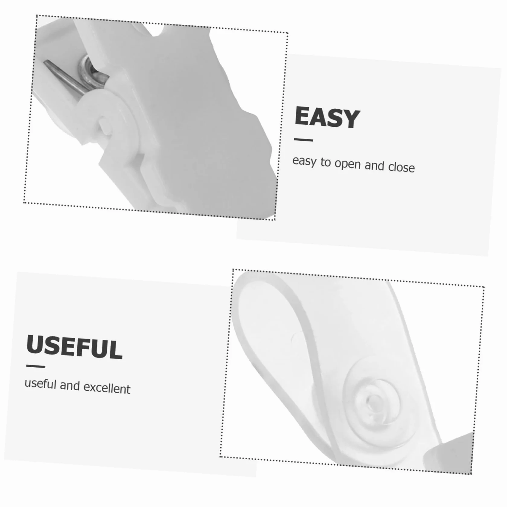 Angoily Clip per Badge in Plastica Bianco 100 Pezzi Porta Tesserino Resistente Multiuso in Pvc con Design Semplice e Delicato per Badge da Lavoro e Carta D'identità