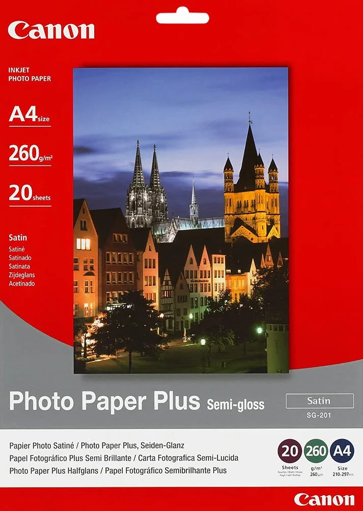 Canon SG-201 Carta Fotografica Semilucida Satinata A4 20 fogli