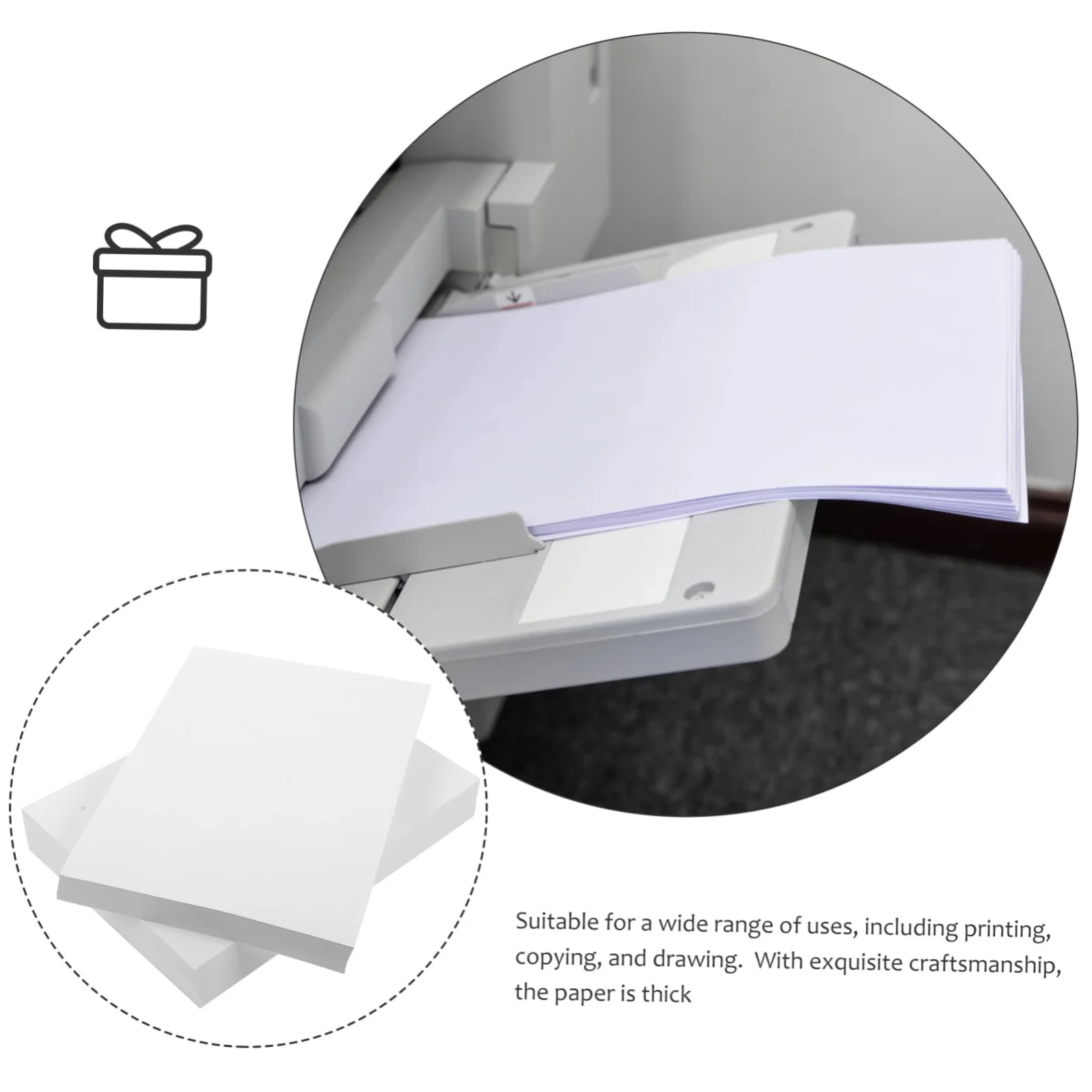500fogli Carta di Cartone Bianca per Stampante Stampabili Spessi Carta da Lettere Multiuso per Stampa Fronte-retro Adatta per Bricolage e Scrapbooking