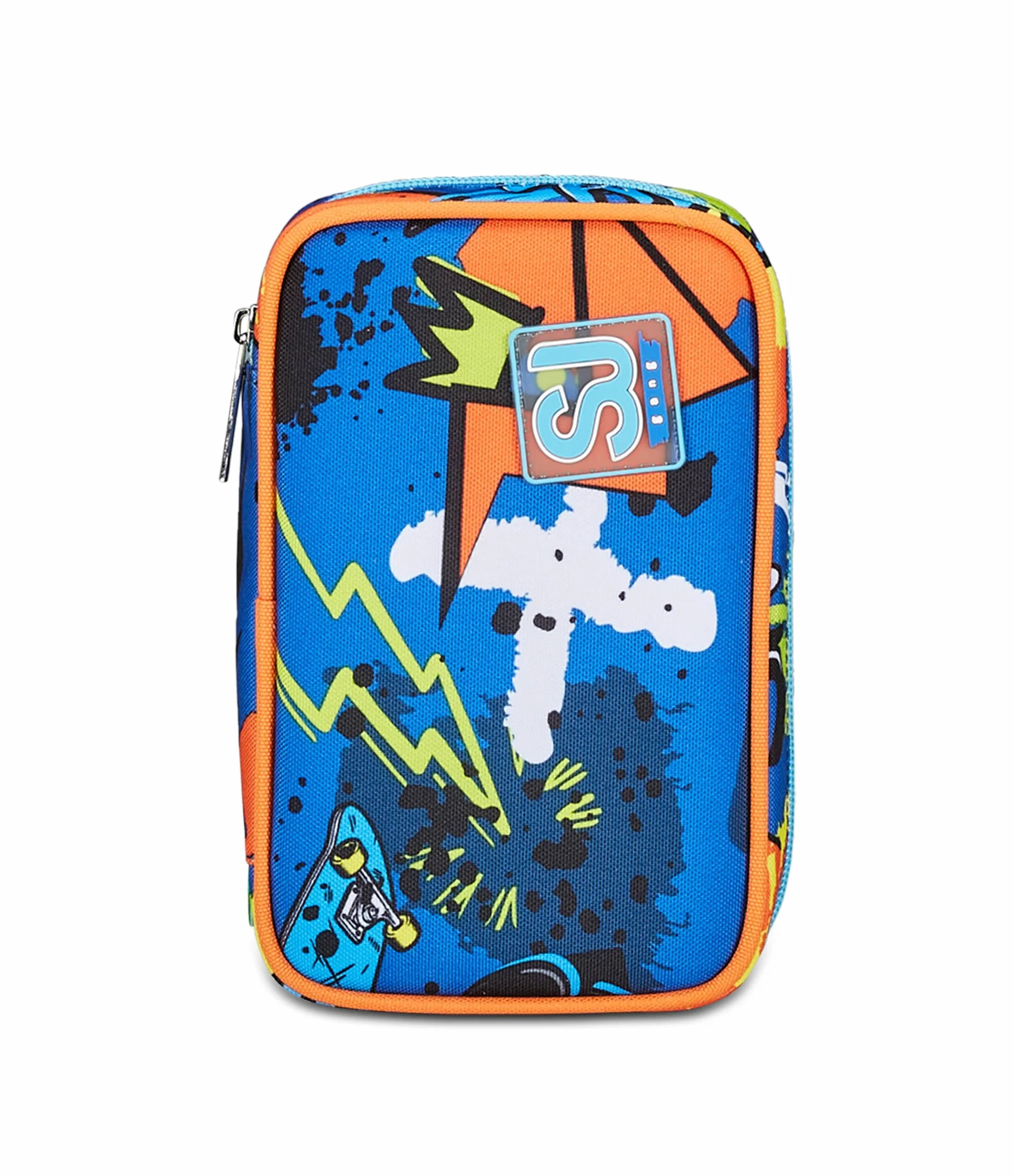 SJ GANG STYLE JAM GANG Astuccio Scuola Speed Case, Blu, Portapenne Mono Scomparto Con Plance Amovibili e Penne, Matite, Colori, Accessori Zaino, Elementari, Medie, Bambino