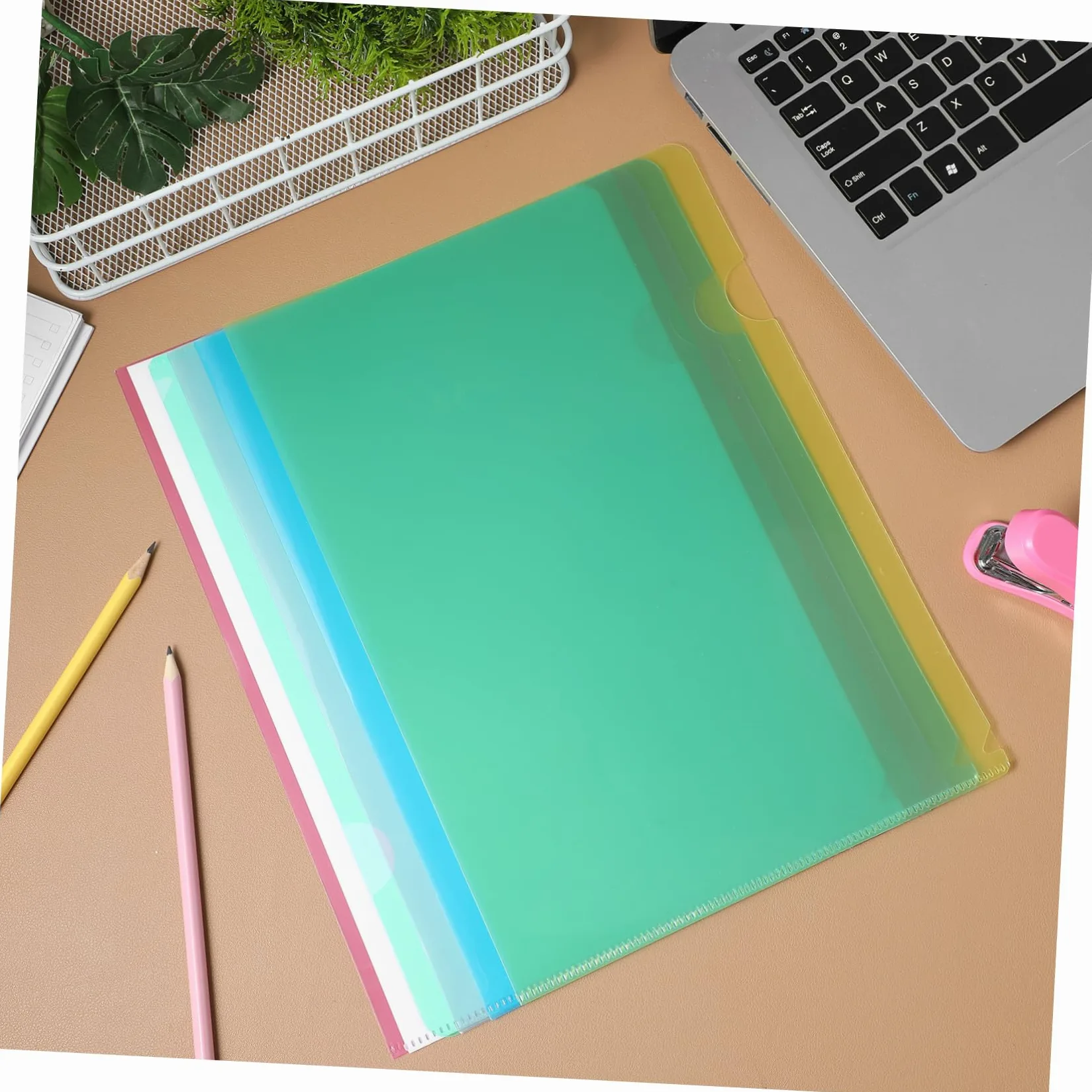 16pezzi Cartelline Trasparenti Shape Folders Colorati Per Documenti Per Ufficio e Scuola Resistente e Multifunzionale