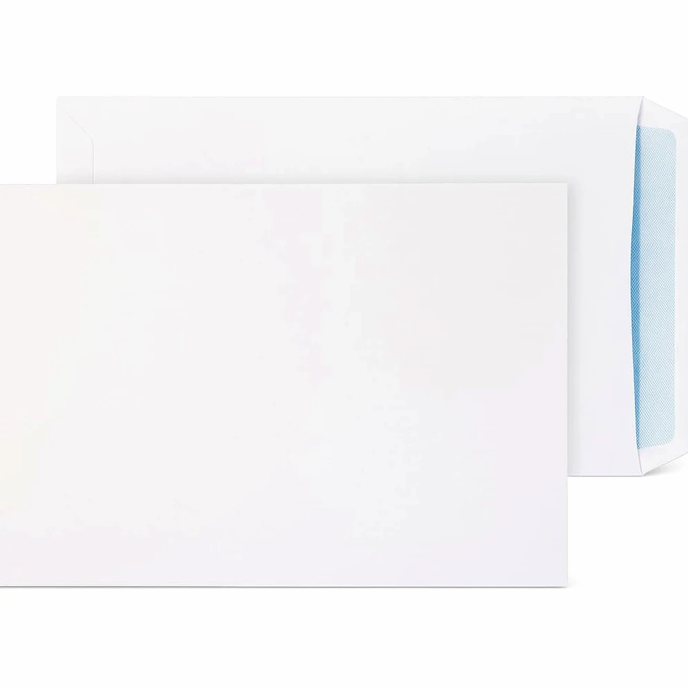 Indigo C5 - Buste autosigillanti, 229 x 162 mm, confezione da 500 pezzi, colore: Bianco