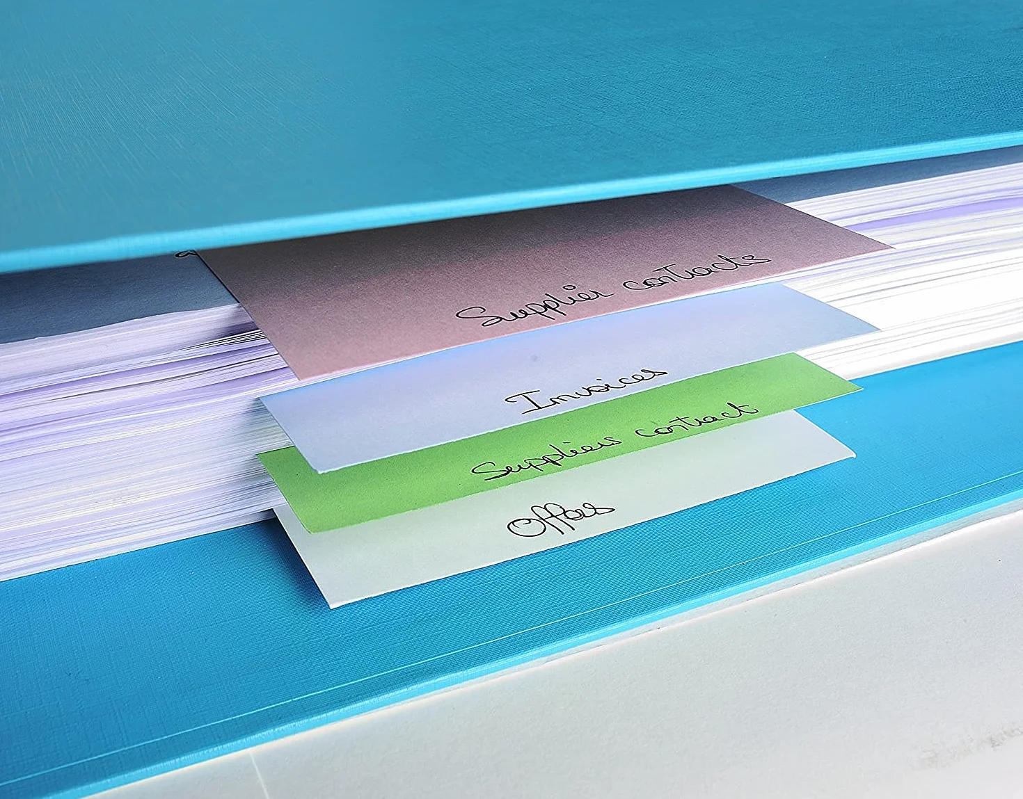 Exacompta Divisori e Segnaletica 10x24 cm Blu