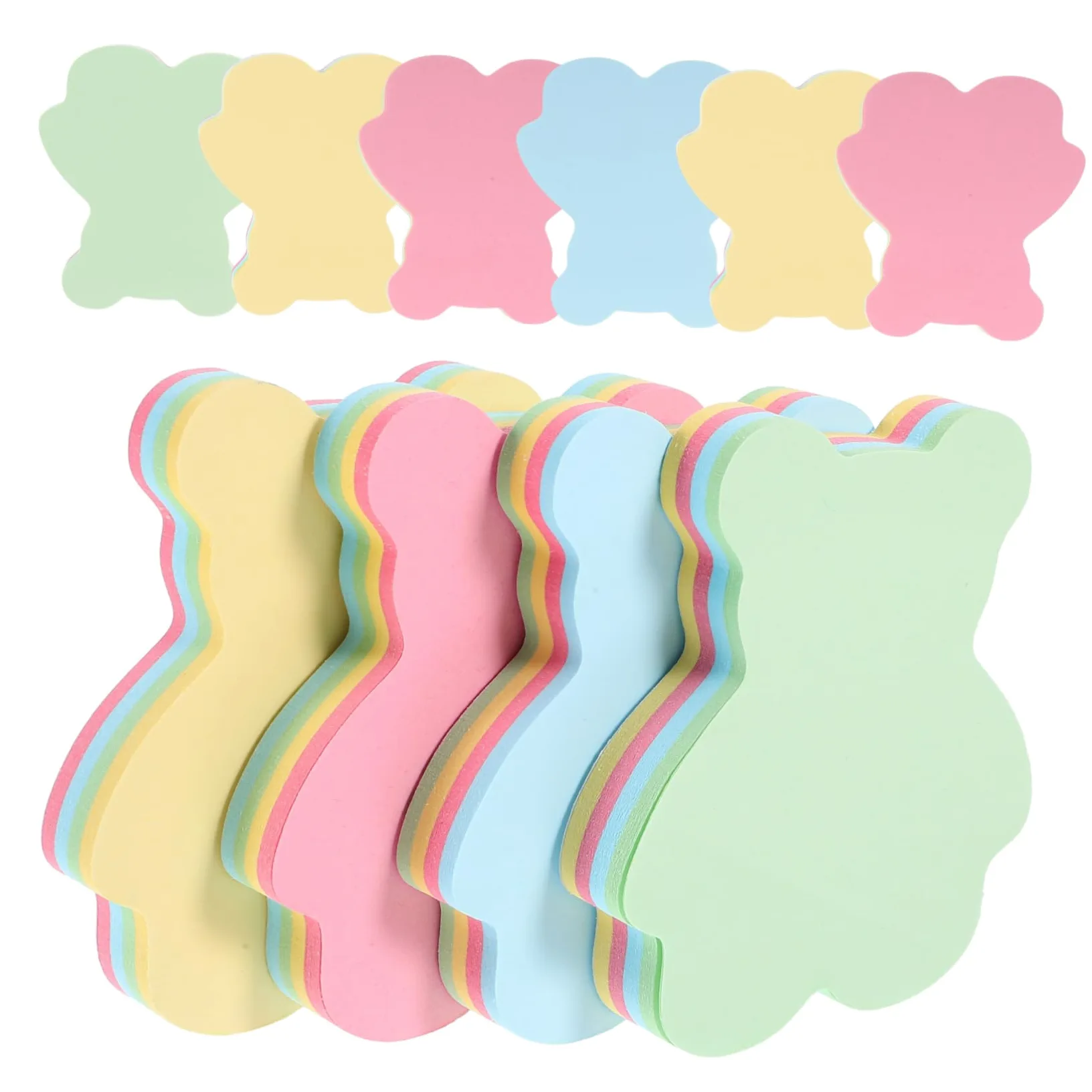 HOMSFOU 4 Pezzi Note Adesive Animali Colorati Libri Memo Pad Autoadesivi per Ufficio e Casa