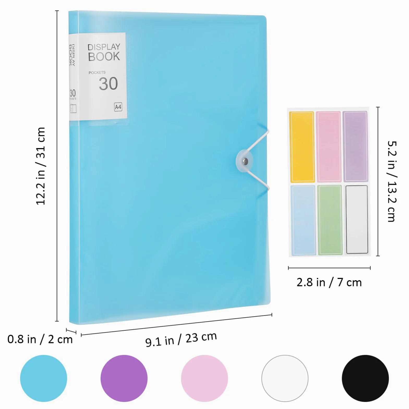 Lurrose 5 Inserti Per Raccoglitori A4 Con Adesivi Organizer Per Documenti Per Scuola E Lavoro