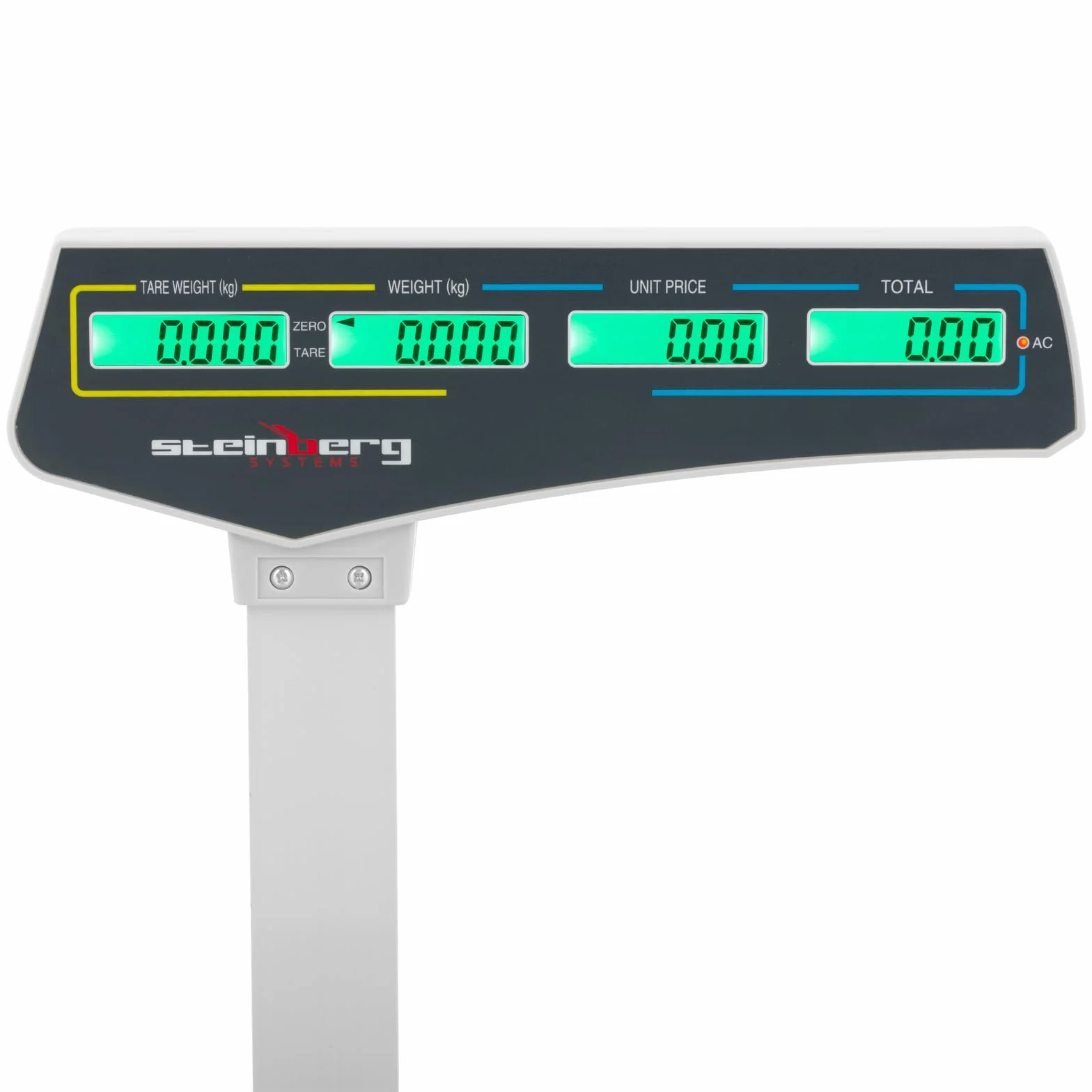 Steinberg Systems SBS-EBS-101 Selezionatrice ponderale 30 kg / 15 g Calcolo del prezzo e stampante di etichette Display LC Bilancia da banco con stampante etichette