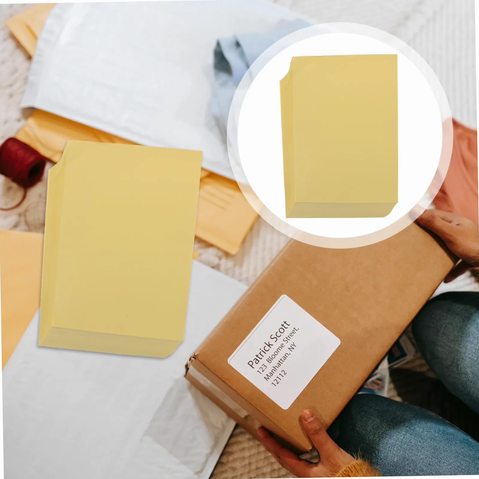 100 fogli Carta Autoadesiva per Stampante Buste Autoadesive per Spedizioni Carta Etichetta Bianca con Colla Resistente e Facile da Scrivere per Ufficio e Progetti Creativi