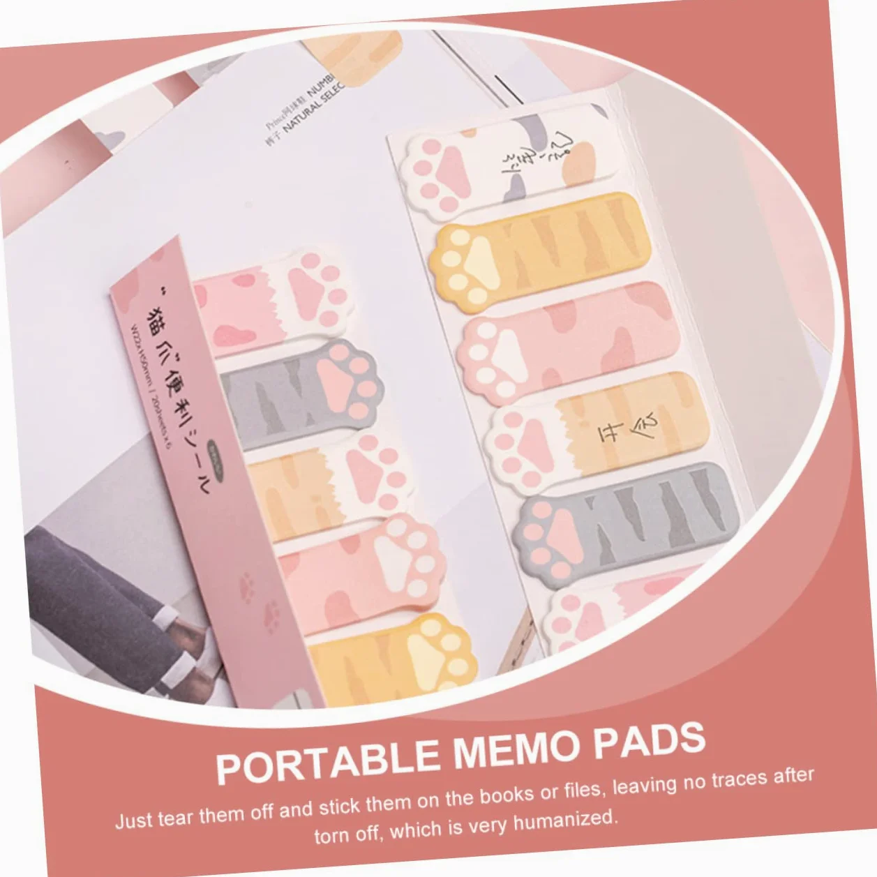 STOBOK 12pezzi Sticky Tabs Decorativi Forma Di Zampa Blocchetti Adesivi Autoadesivi Per Appunti e Segnapagina Perfetti Per Ufficio e Scuola