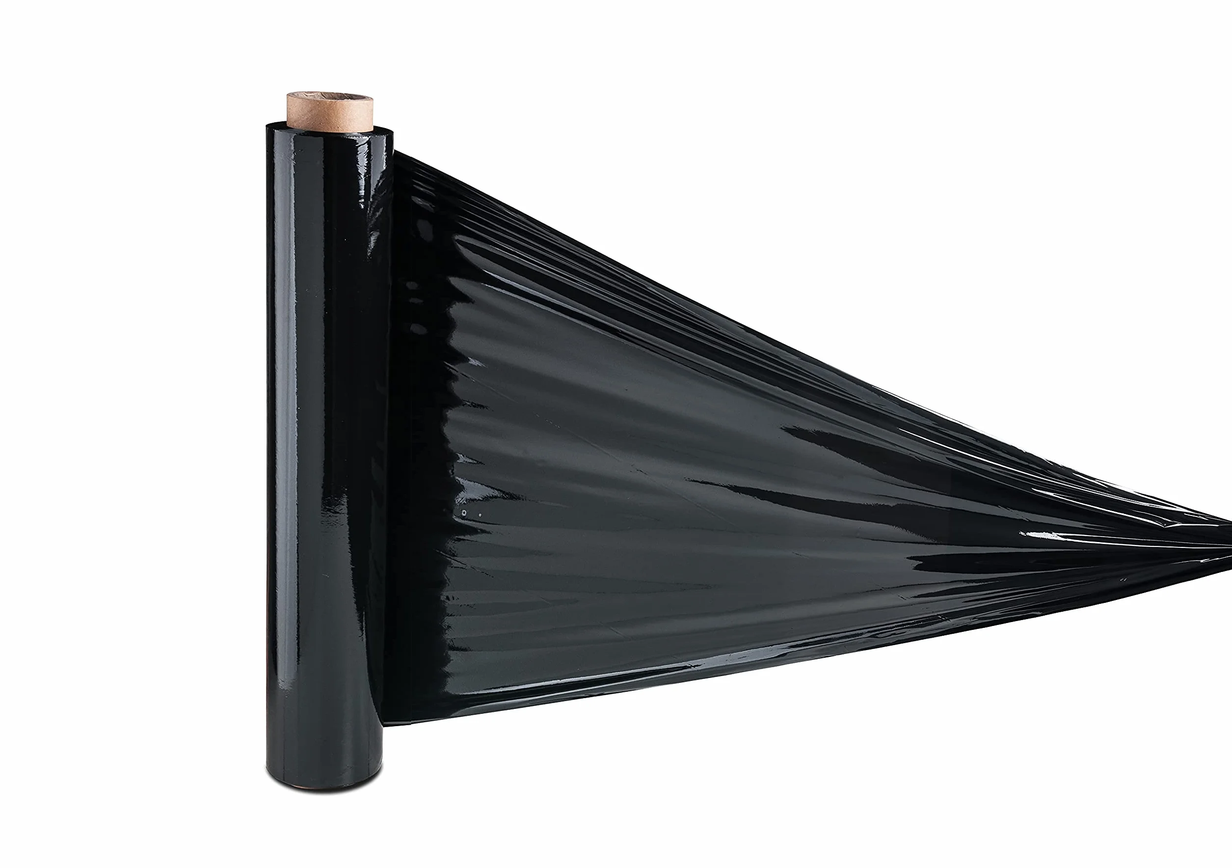 OFITURIA Pellicola nera per imballaggio da 50 cm x 200 metri di lunghezza – rotolo di pellicola elastica manuale per imballaggio industriale – 2 pezzi