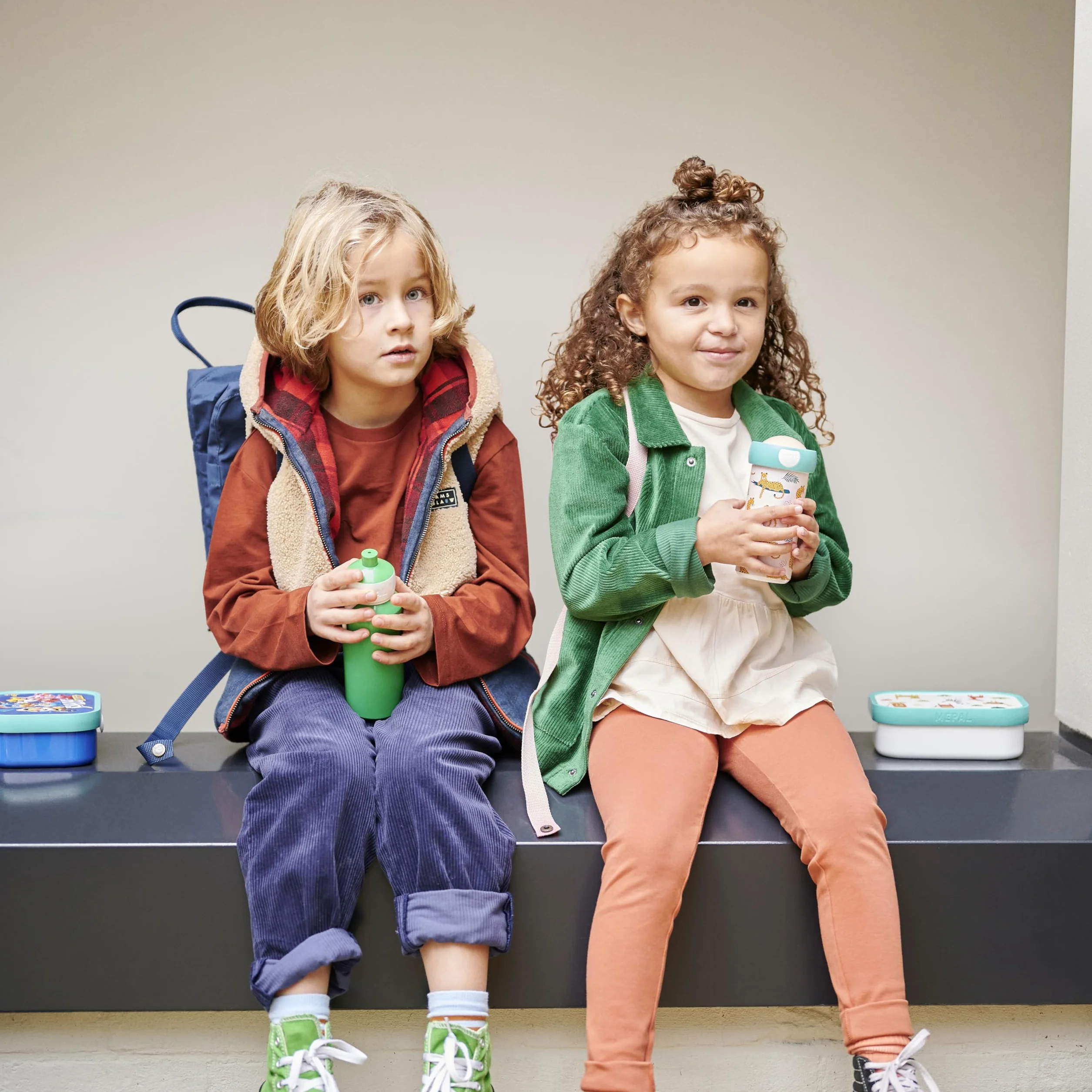 Mepal - Set da Pranzo Campus per Bambini con Borraccia Pop-up e Porta Pranzo - per Scuola o Gite - Privo di BPA - 400 ml + 750 ml - Disney Princess