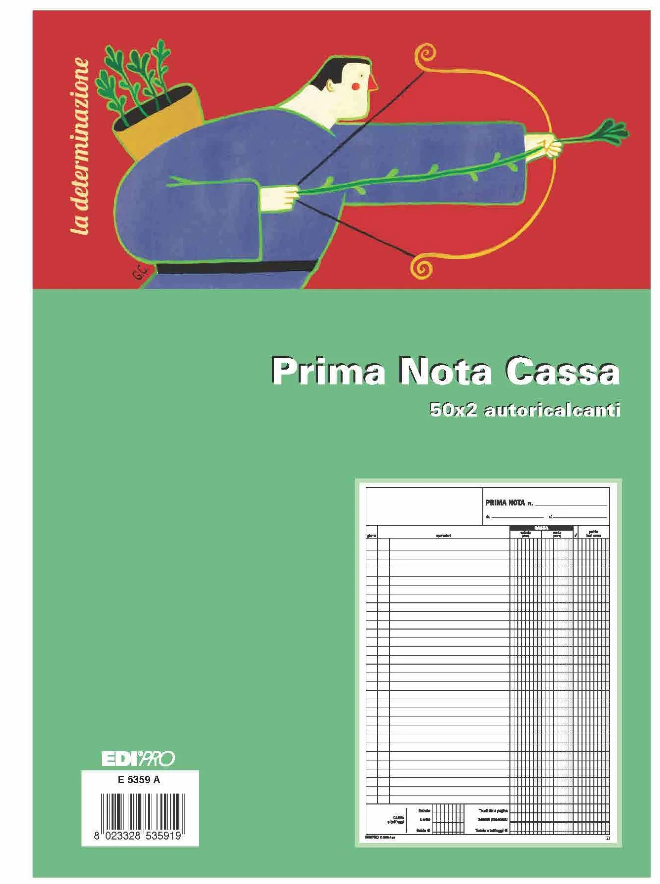 EDIPRO E5359A Blocco prima nota cassa autoricalcante 50x2 f. 29,7x22
