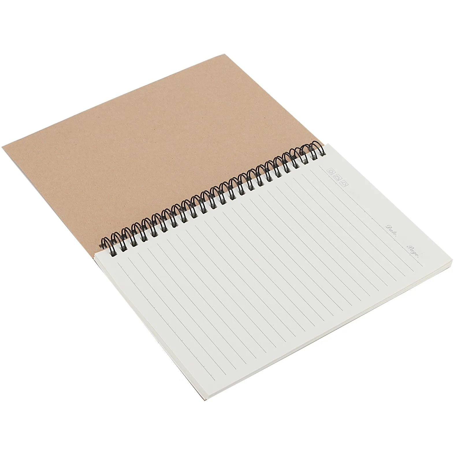 Confezione da 20 quaderni a righe A5, 120 pagine, 60 fogli a spirale, formato A5, copertina in carta kraft, quaderni con rilegatura a spirale, per viaggi, 14 x 20 cm