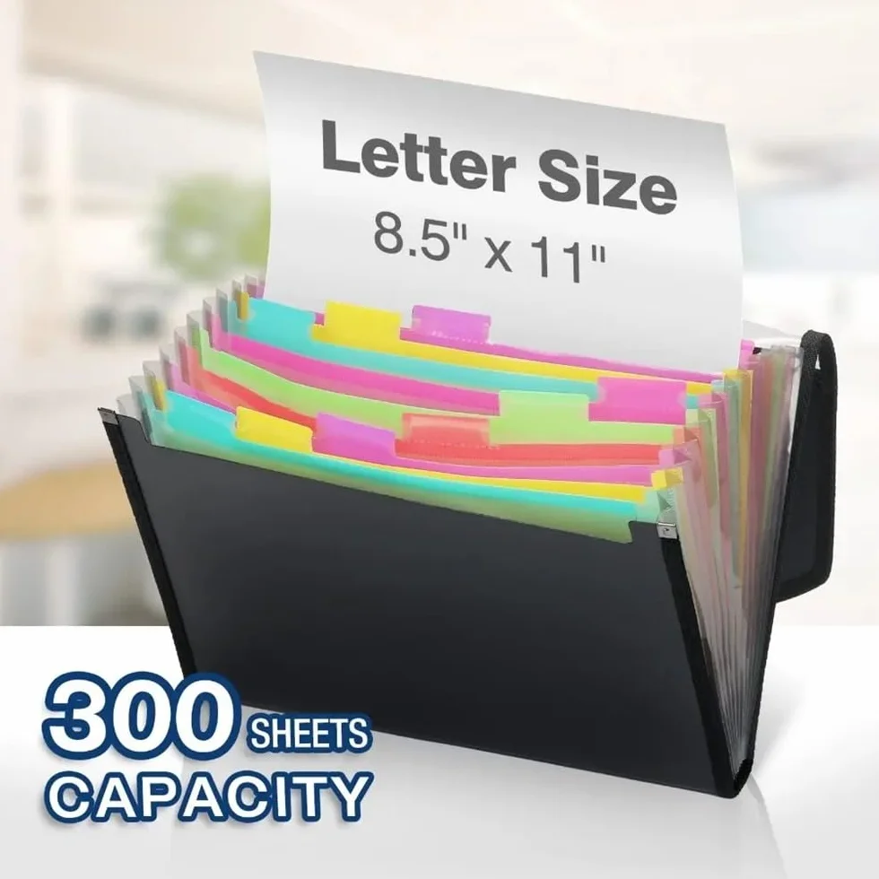 Tavoletta Portablocco Cartelle di file 13 tasche, Organizer espandibile for cartelle di file, Raccoglitore espandibile Organizer for documenti Cartella di file con schede divisorie Clipboard Portabloc