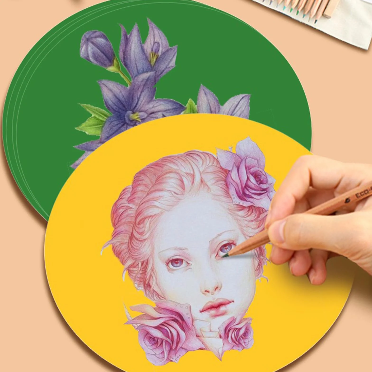 Cerchi di carta colorati 33 cm 20 pezzi per decorazioni classe