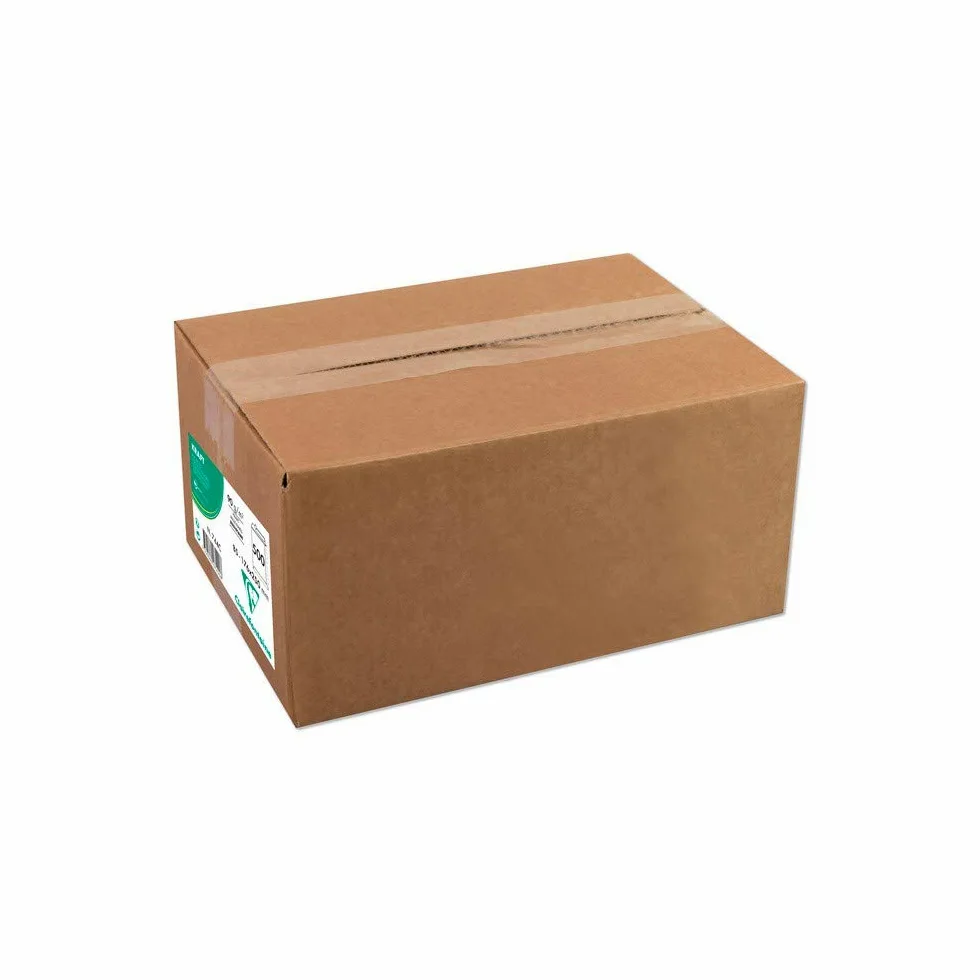 Clairefontaine 744C - Scatola da 500 buste Kraft Scanalate Marrone B5-176x250 mm - Autoadesive - 90g/m²