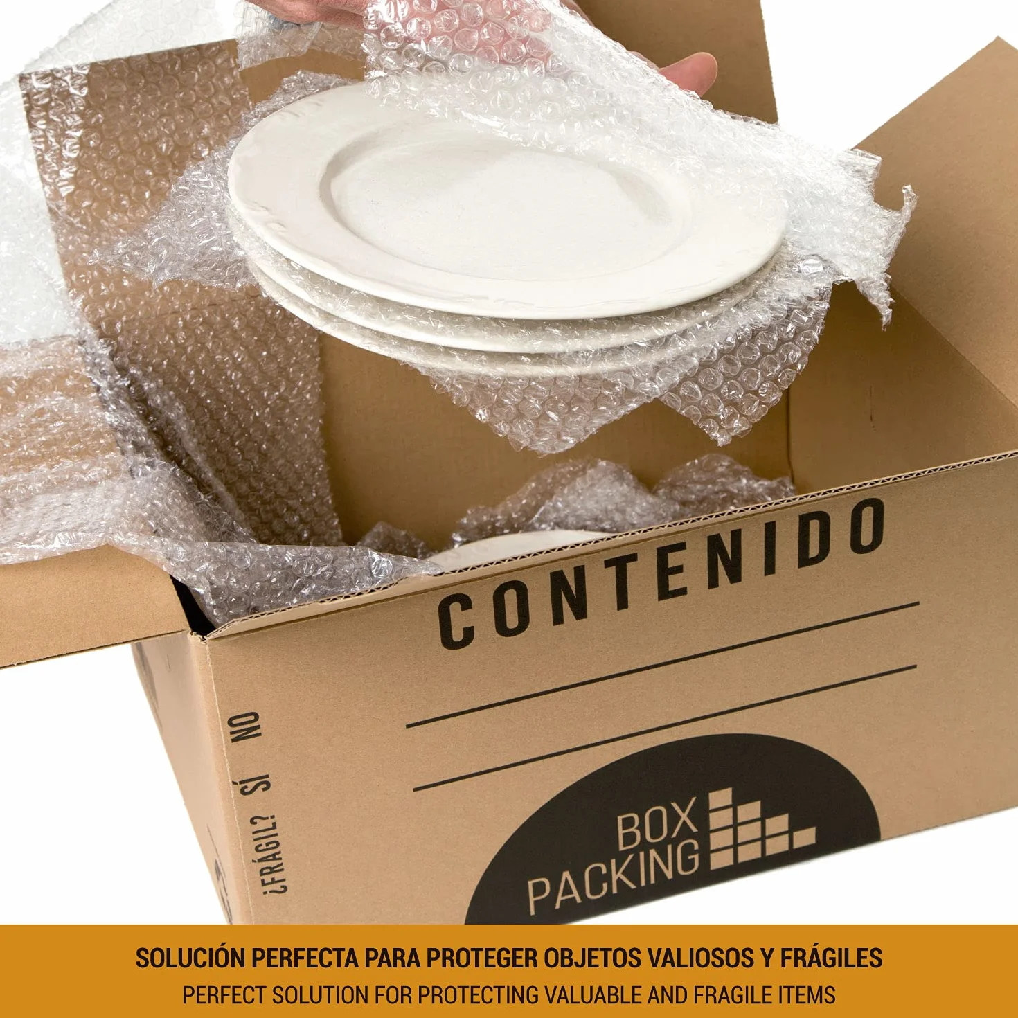 BOXPACKING | Pluriball Imballaggio | Plastica per imballagio | 40 cm x 10 m | Bubble Wrap | Imballagio per Spedizioni | Rotolo Pluriball | Protezione per oggetti fragili, traslochi e e-commerce