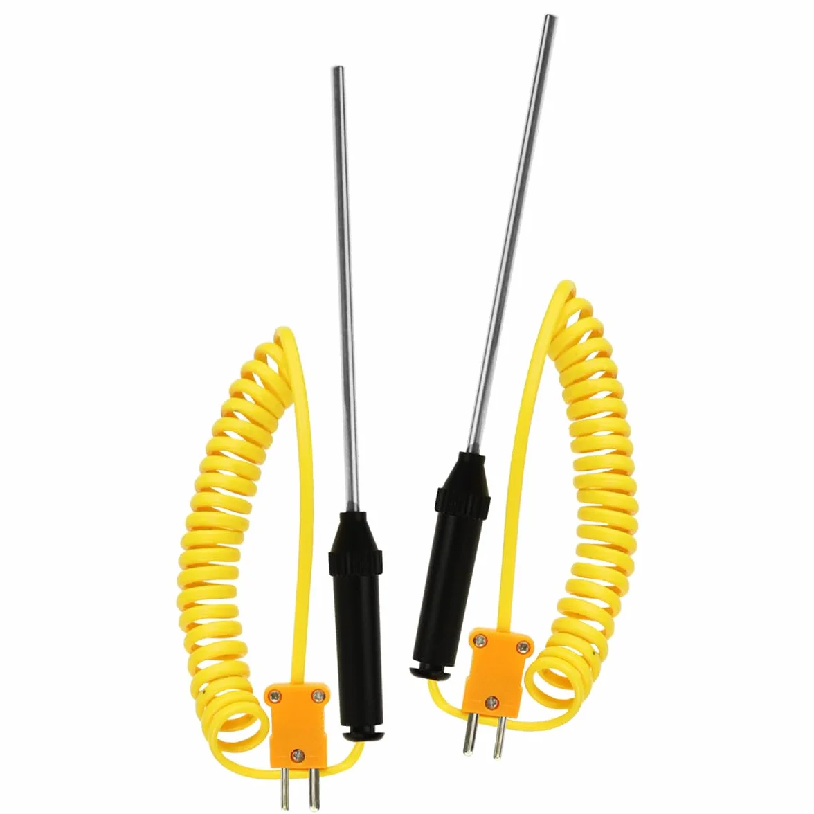 Termometro Digitale Tipo K Termocoppia Doppio Canale 4 Sonde Cablate Acciaio Inossidabile -50~1300°C Tester Portatile