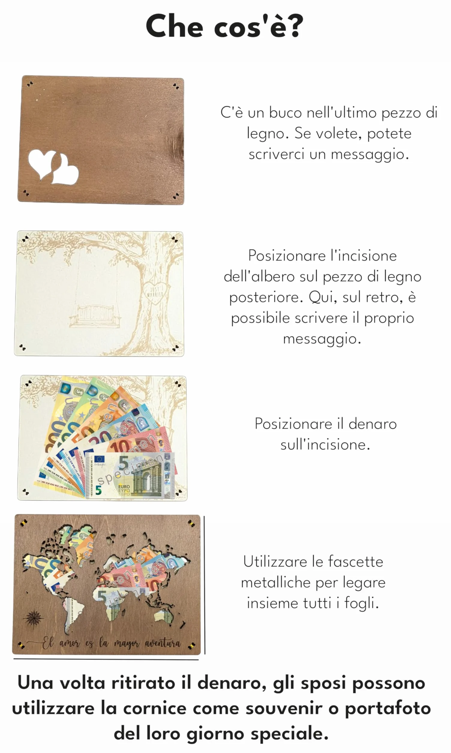 Regali di nozze per gli sposi Confezione regalo in denaro con biglietto