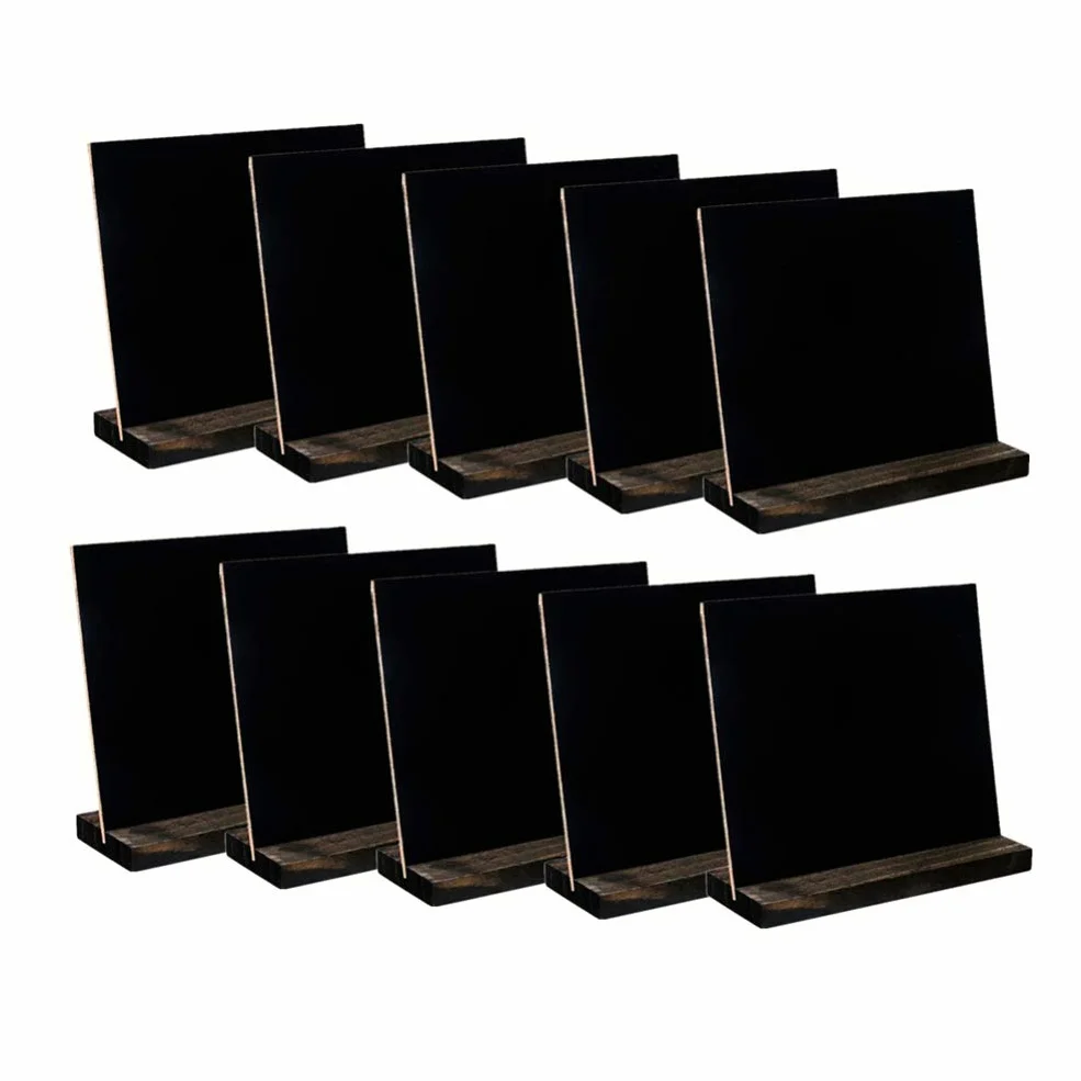NUOBESTY 10pezzi Lavagna Decorativa in Legno Mini Lavagna Per Appunti Fai Da Te Bacheca Personalizzabile Per Porta e Finestra Per Casa Scuola e Ufficio